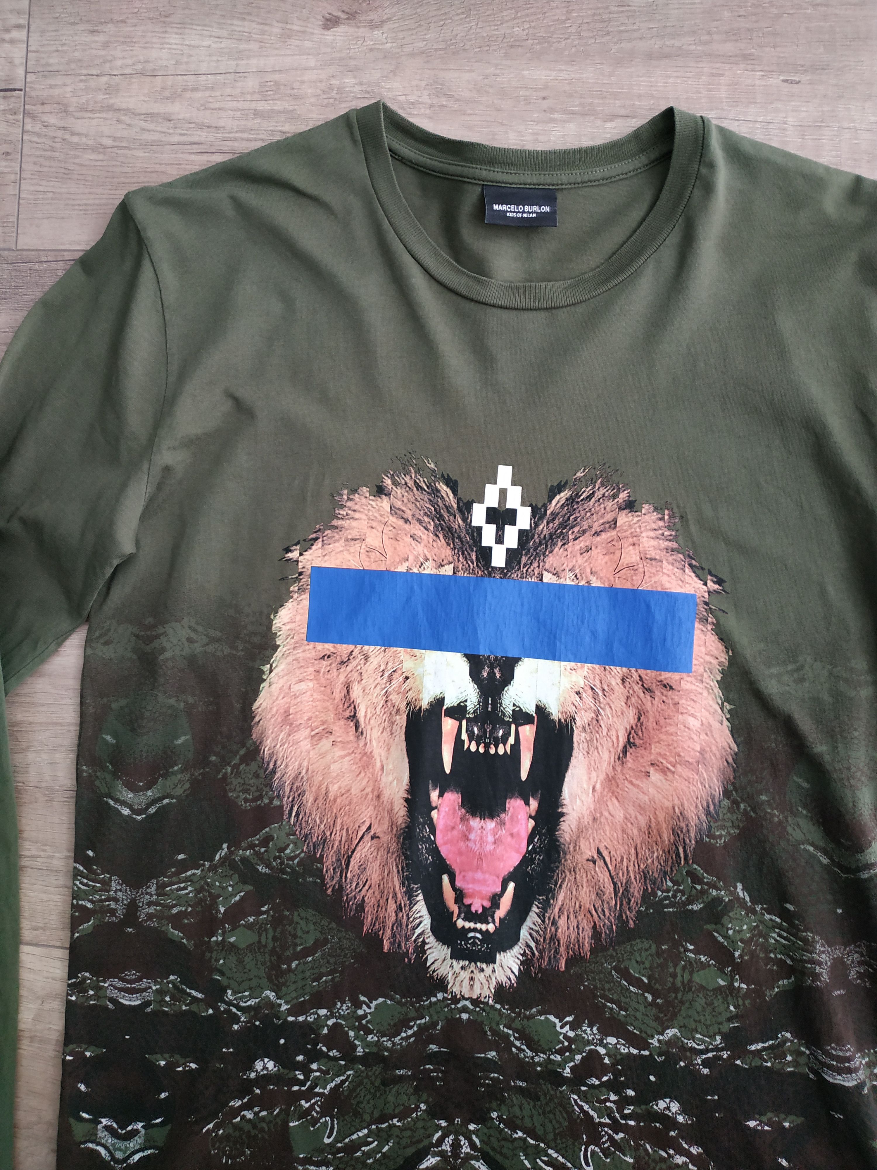 Marcelo Burlon Marcelo Burlon Men's Lion Print T-shirt Longsleeve, s. XS Size US XS / EU 42 / 0 - 4 Thumbnail