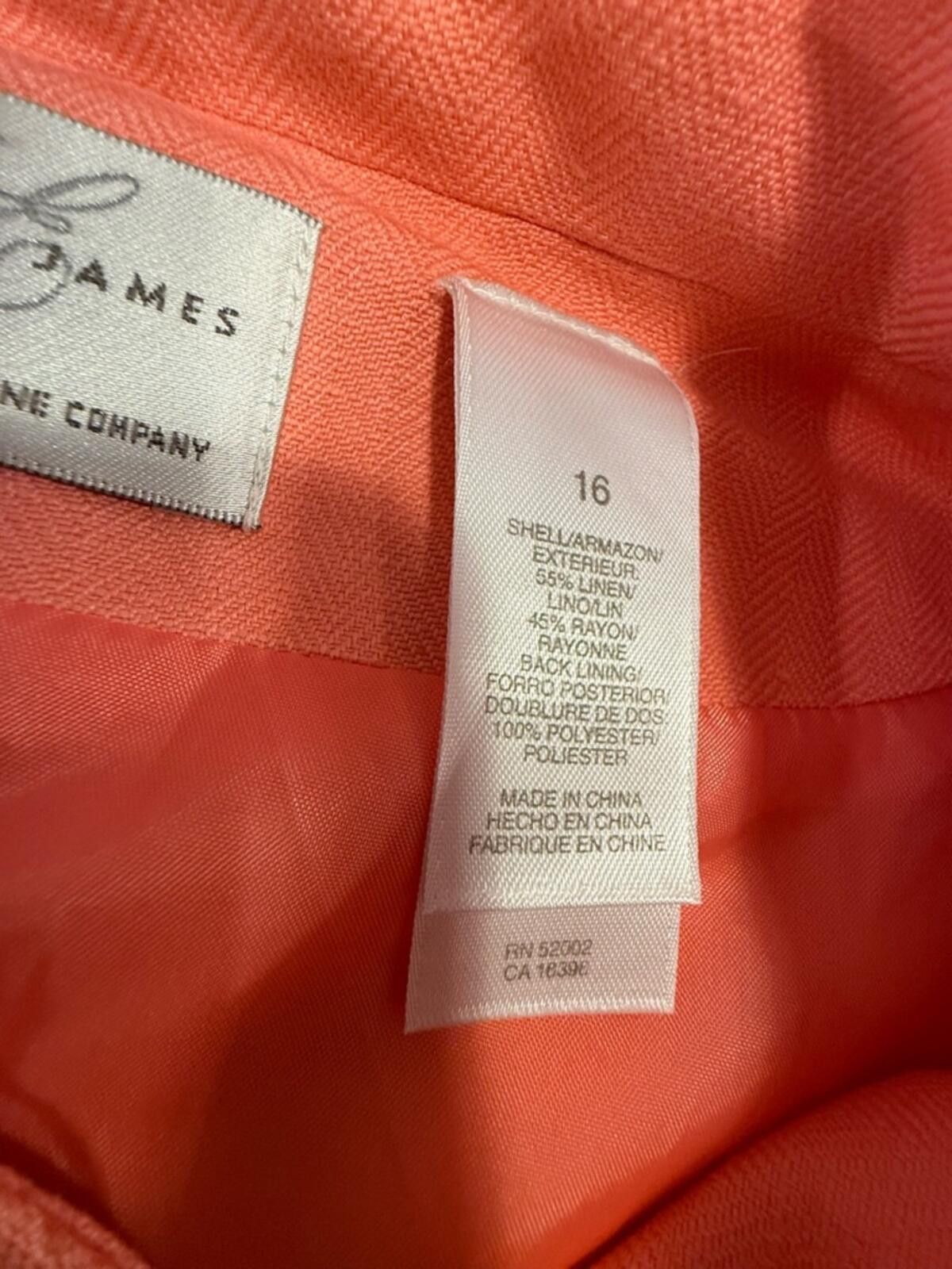 Other Emma James blazer jacket peachy pink lightly textured SZ 16 Size XXL / US 16-18 / IT 52-54 - 9 Thumbnail