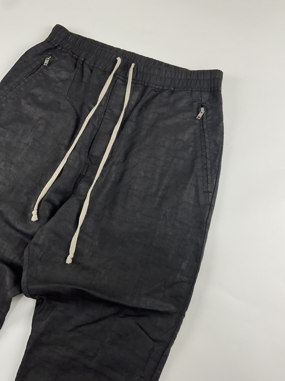 Rick Owens Rick Owens Babel S/S'19 Waxed Track Pants Size US 32 / EU 48 - 4 Thumbnail