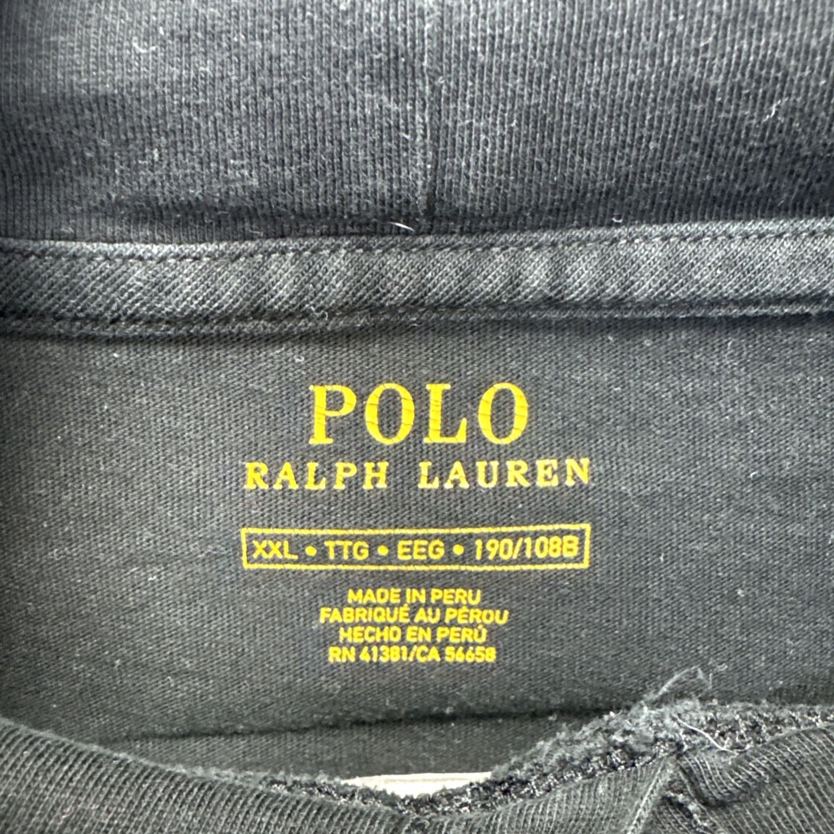 Polo Ralph Lauren Polo Ralph Lauren Mens Black Long Sleeve Hooded T-Shirt Cotton Jersey Pony XXL Size US XXL / EU 58 / 5 - 2 Thumbnail