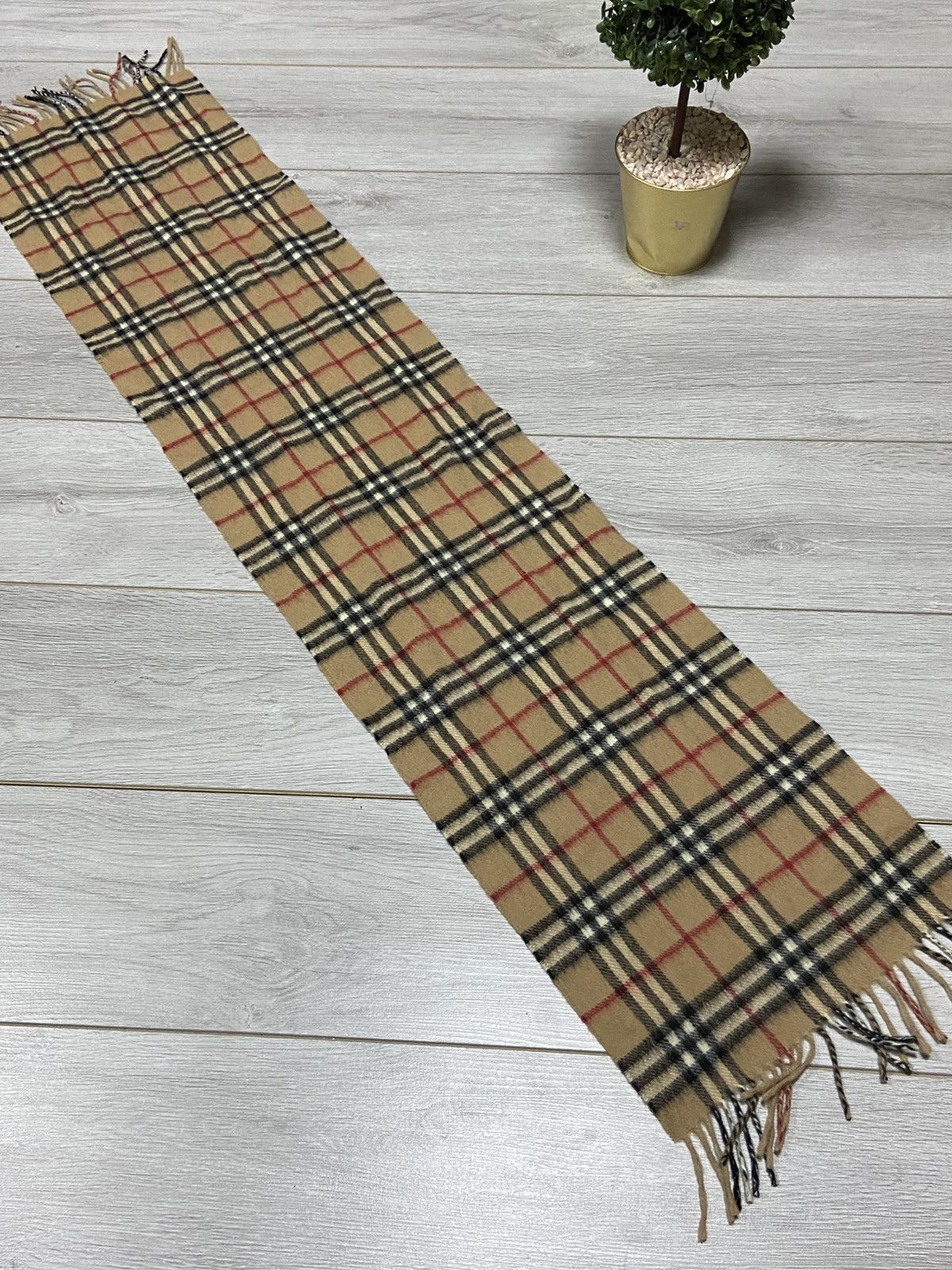 Burberry × Vintage Burberry Nova check vintage wool scarf Size ONE SIZE - 5 Thumbnail