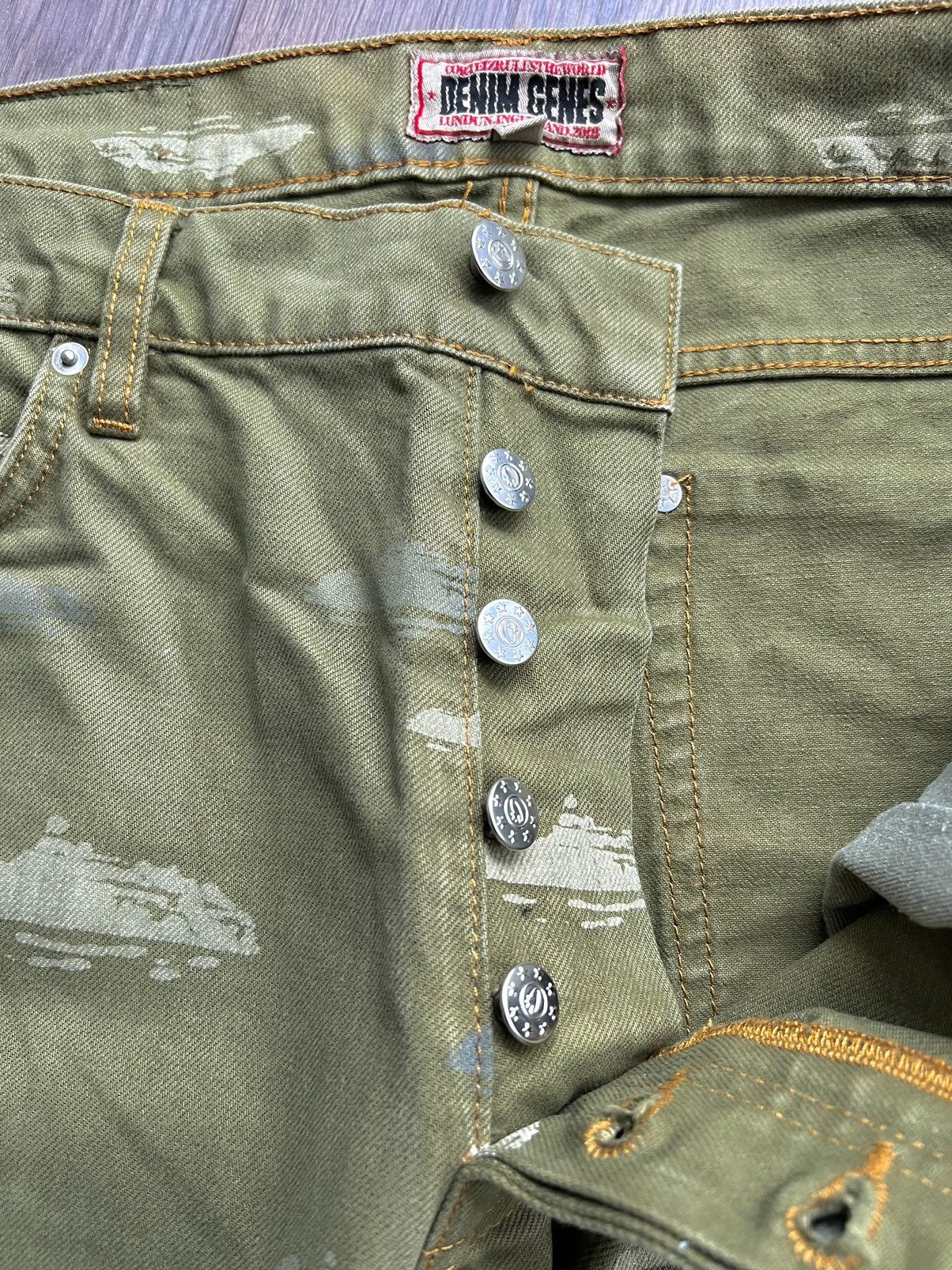 Corteiz Corteiz FW23 Alcatraz Pattern Denim Jeans “Khaki” Large Size US 34 / EU 50 - 8 Thumbnail