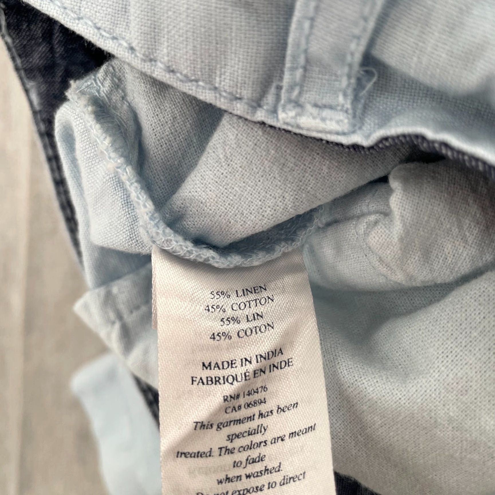 Faherty VINTAGE Faherty Shorts Mens 36 Blue Linen Cotton Pockets Logo Chino Casual 90s Beach Mens Size US 36 / EU 52 - 6 Thumbnail