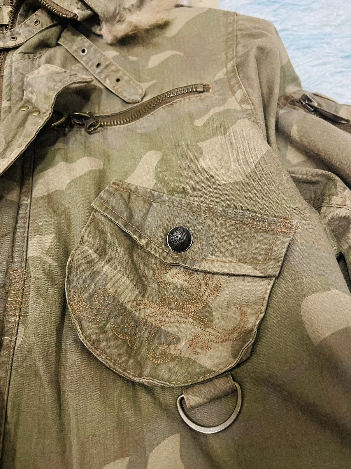 Japanese Brand Kissmark Camo Design Parka Jacket Size US L / EU 52-54 / 3 - 13 Thumbnail