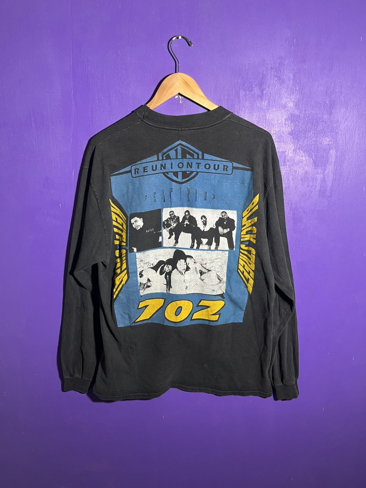Band Tees × Rap Tees × Vintage Vintage 90s New edition reunion tour rap tee long-sleeve Size US XL / EU 56 / 4 - 2 Thumbnail