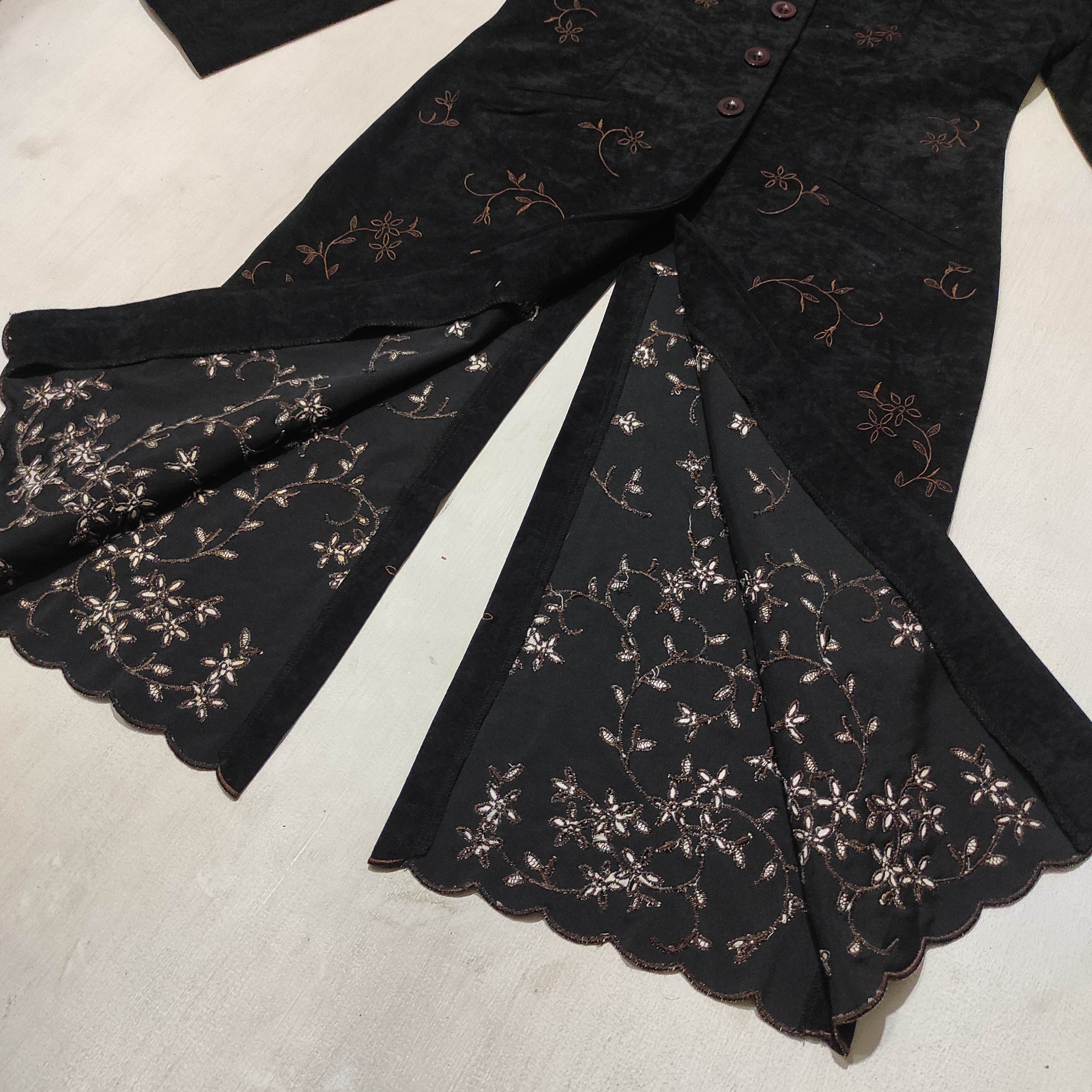 Vintage Vintage Flower Circle Embroidered Long Blazer Size M / US 6-8 / IT 42-44 - 10 Thumbnail