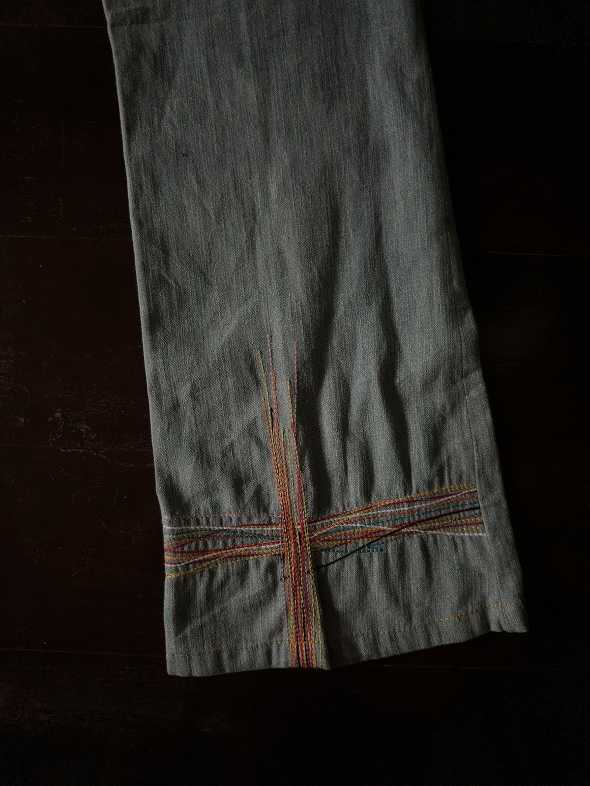 John Galliano John Galliano Resort 2002 Rainbow Stitching Jeans Size US 29 - 13 Thumbnail