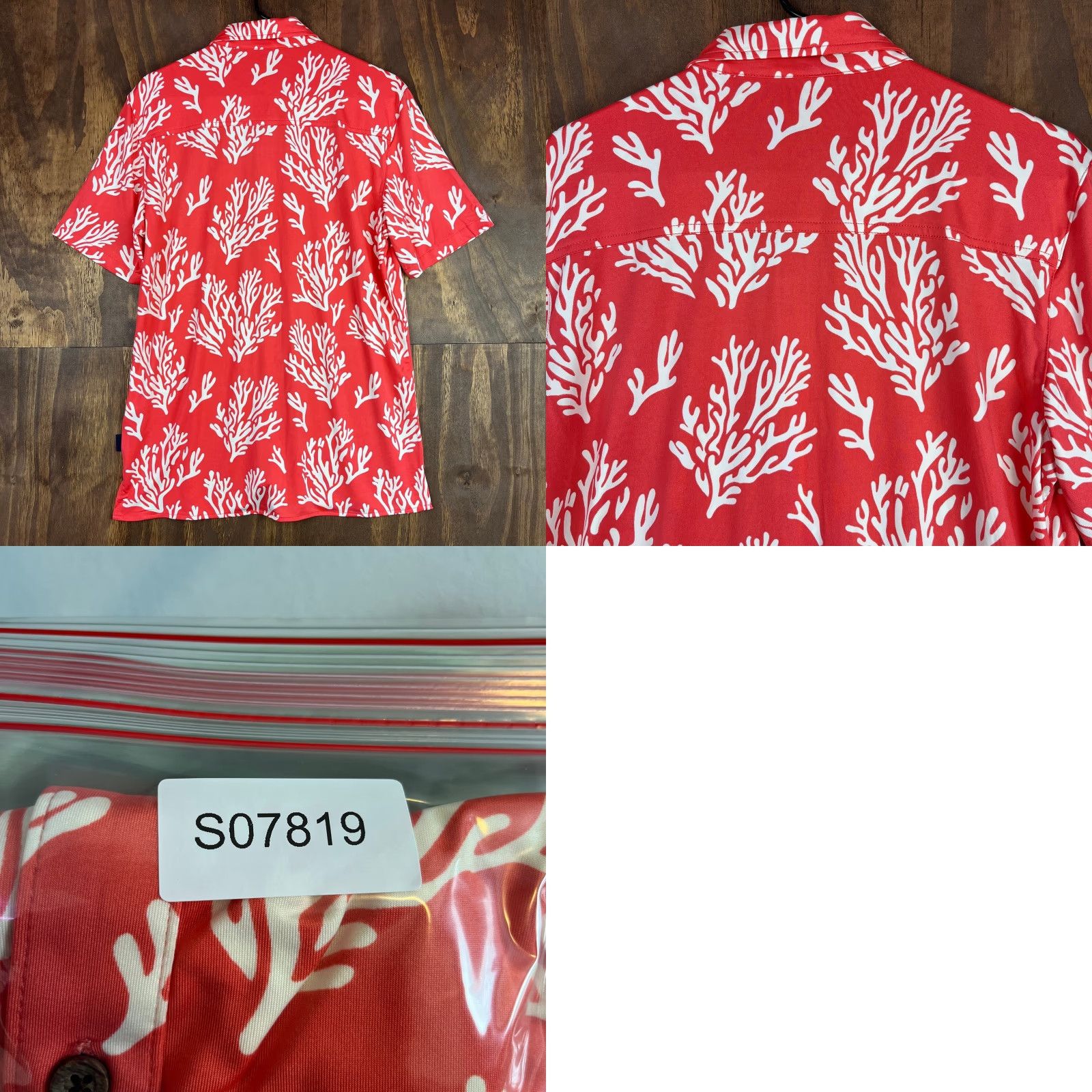 Vintage Margaritaville Mens Shirt Button-Down Small UPF +50 Short Sleeve Floral Reef Pattern Nylon Spandex Breathable Quick Dry Vented Beachwear Casual Travel Size US S / EU 44-46 / 1 - 9 Thumbnail