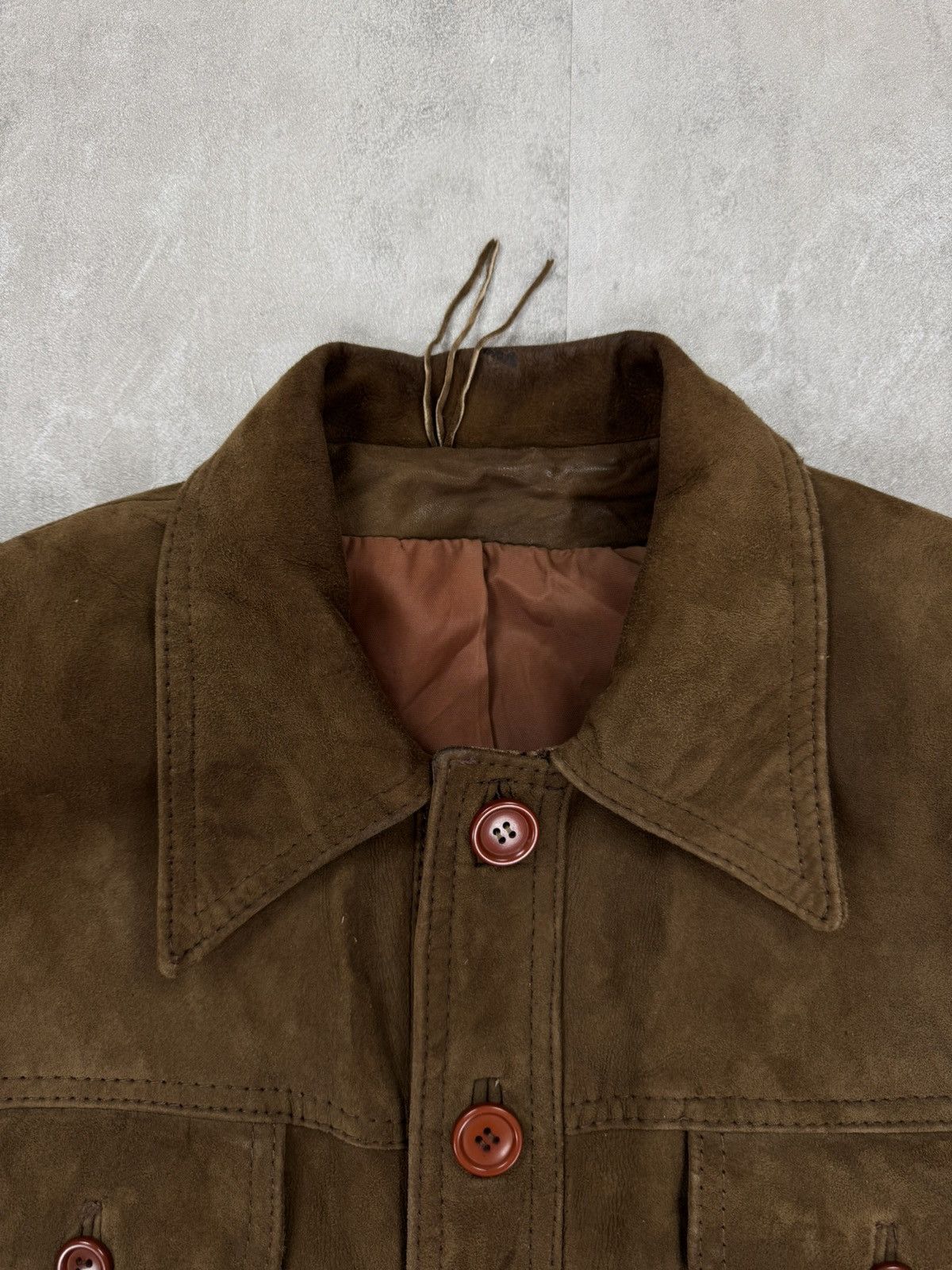 Other Vintage Suede Jacket Toscana Pockets Belted Peacoat Japanese Size US M / EU 48-50 / 2 - 13 Thumbnail