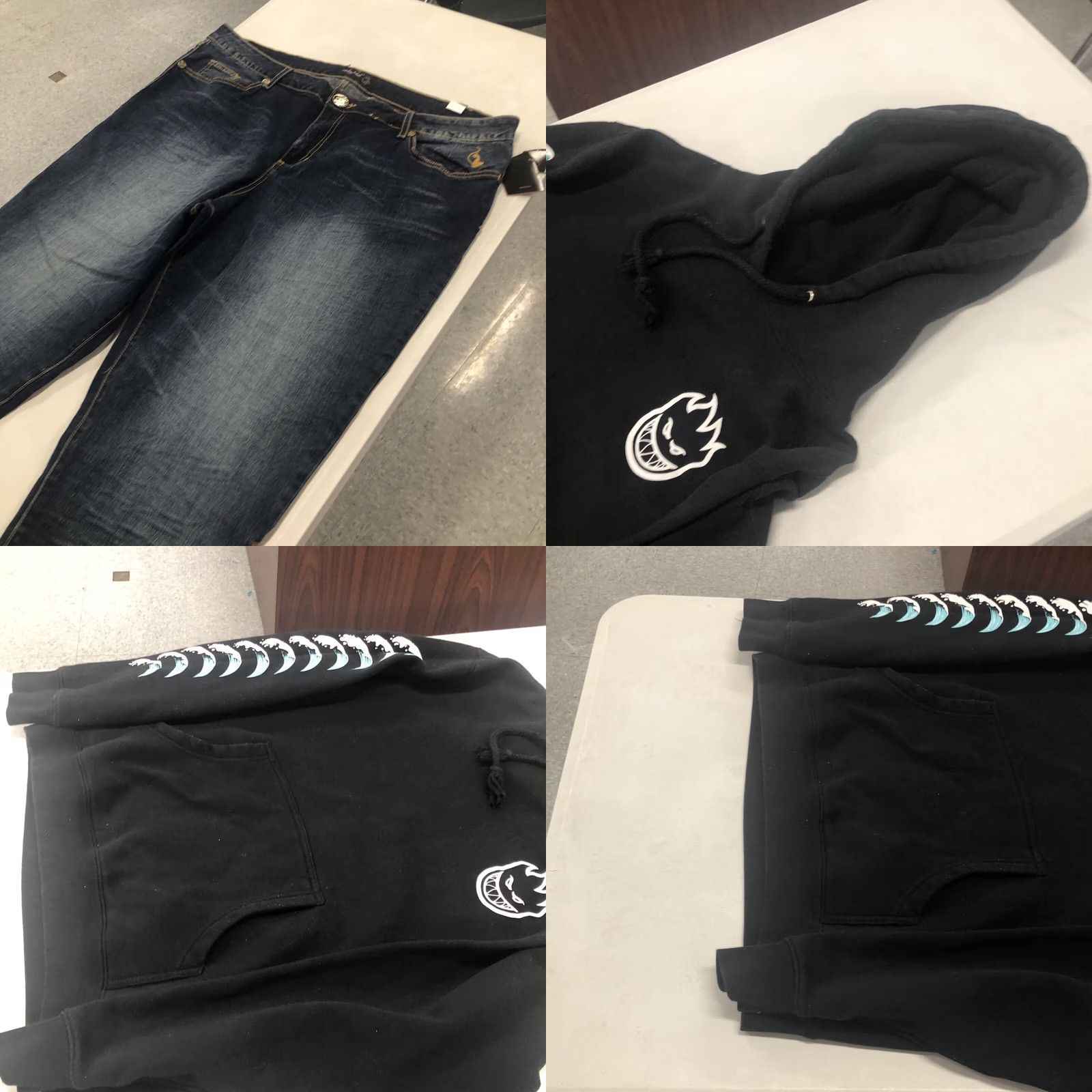 Spitfire VINTAGE Spitfire Hoodie Mens Small Black Graphic Print Hooded Pockets 90s Grunge Skateboarding Size US S / EU 44-46 / 1 - 8 Thumbnail
