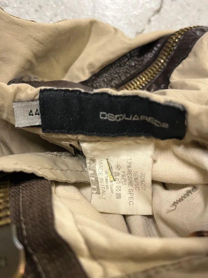 Designer × Dsquared2 × Vintage 2000s Dsquared2 Full Zip Cargo Beige Pants Size US 31 - 10 Thumbnail