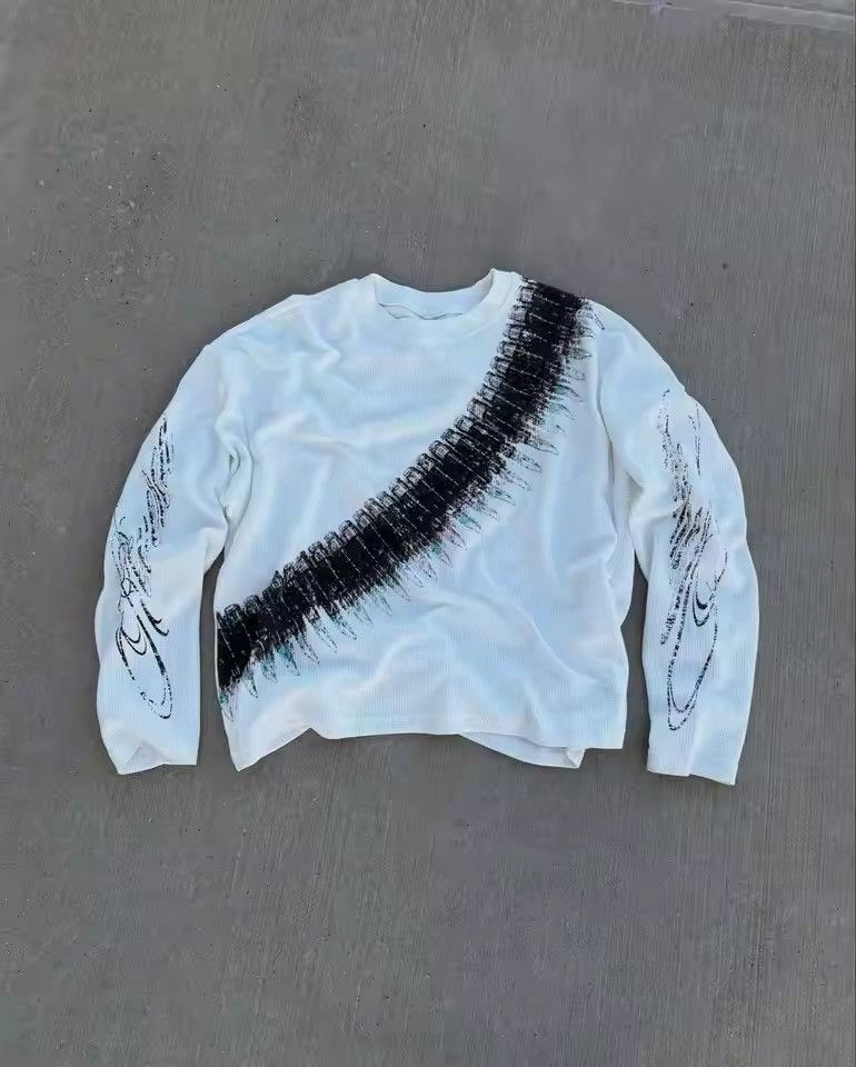 Japanese Brand Bullet Letter Printed Long Sleeve T-shirt Size US S / EU 44-46 / 1 - 1 Thumbnail