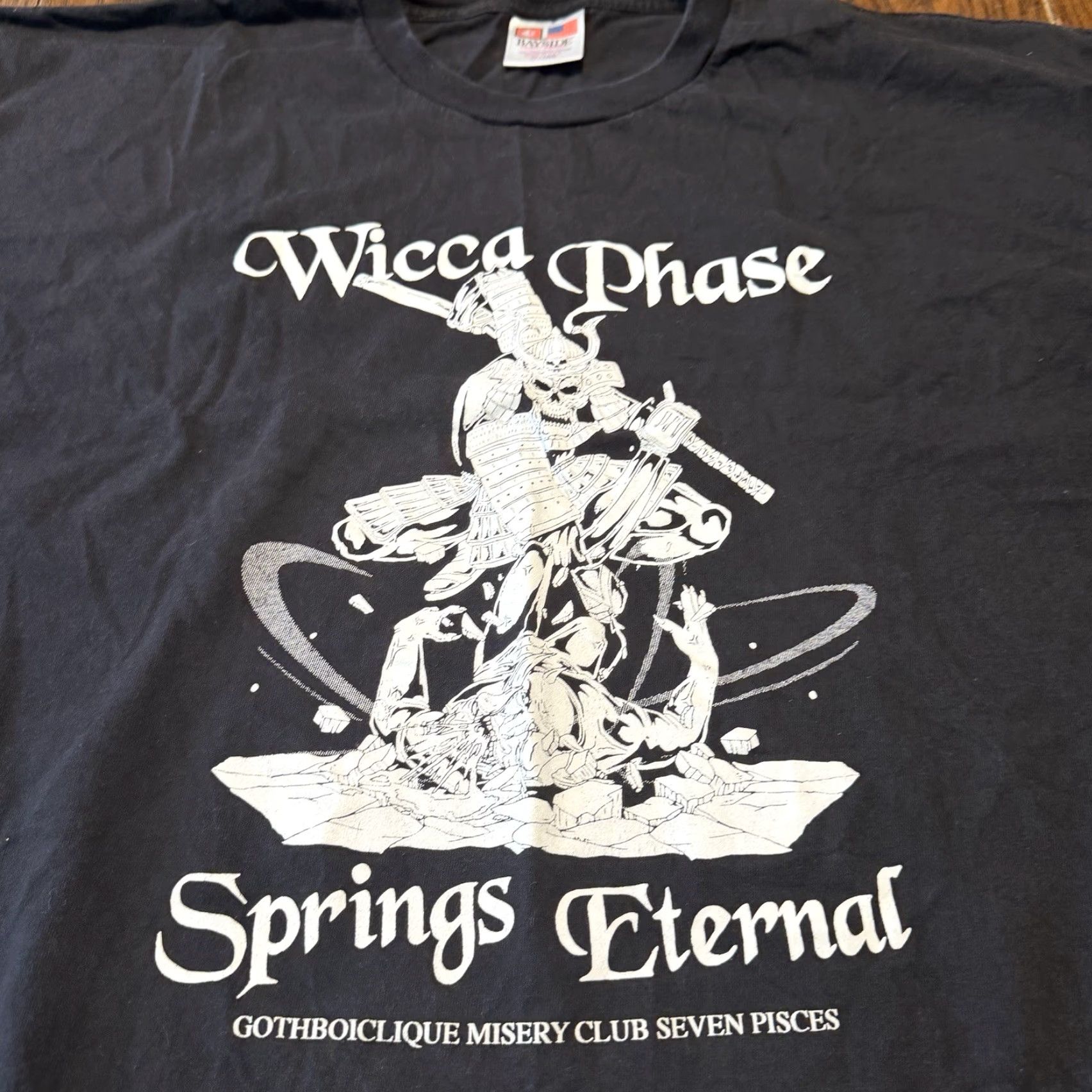 Vintage Wicca Phase T Shirt 2XL Black Short Sleeve Crew Neck Cotton Vintage No Men Graphic Print Band Seven Pisces GBC Gothboiclique Size US XXL / EU 58 / 5 - 2 Thumbnail