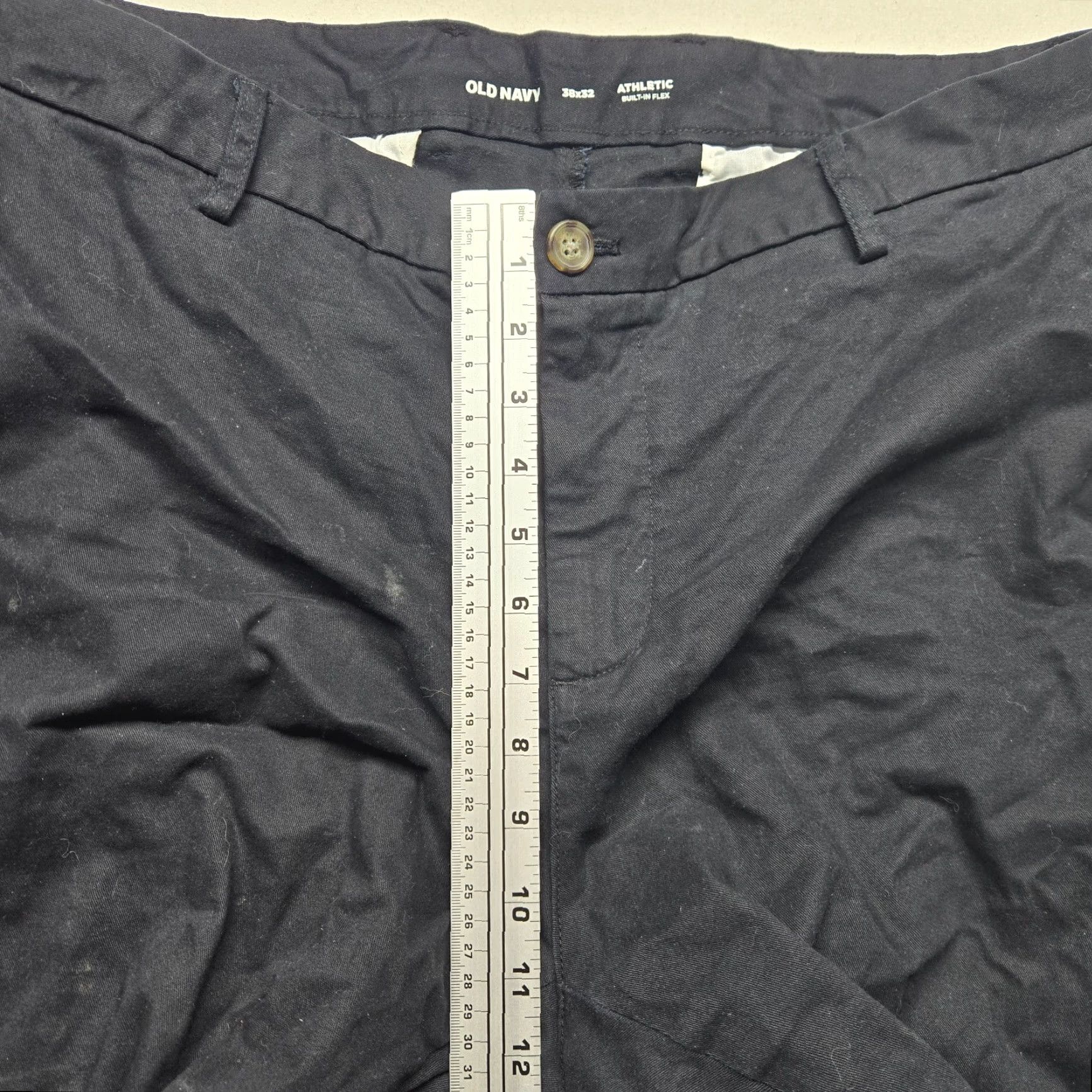 Old Navy Old Navy Athletic Pants Mens 38 x 32 Black 5-Pocket Design Flat Front Chino Stretch Pockets Size US 38 / EU 54 - 5 Thumbnail