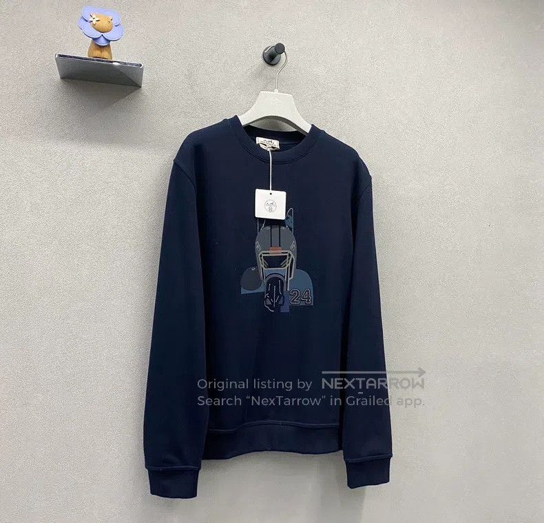 Hermes Hermes Navy blue animal digital print sweatshirt Size US L / EU 52-54 / 3 - 3 Thumbnail