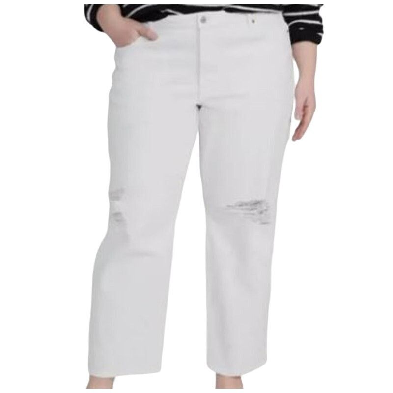 Old Navy Old Navy Womens White High Rise O.G. Loose Jeans 20 Size 42" / US 20 - 1 Thumbnail