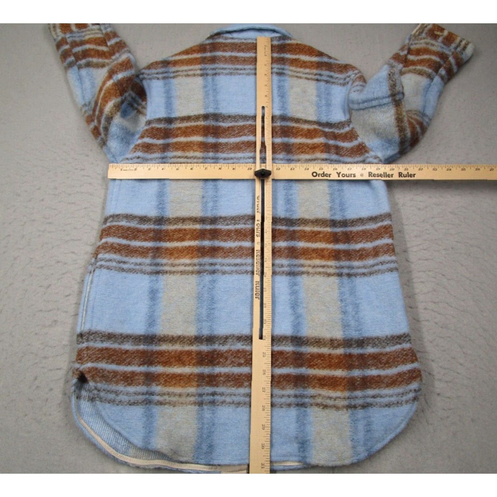 Vintage Wilfred Aritzia Women's Blue Plaid Wool Blend Button Up Shacket Jacket XS Size XS / US 0-2 / IT 36-38 - 7 Thumbnail