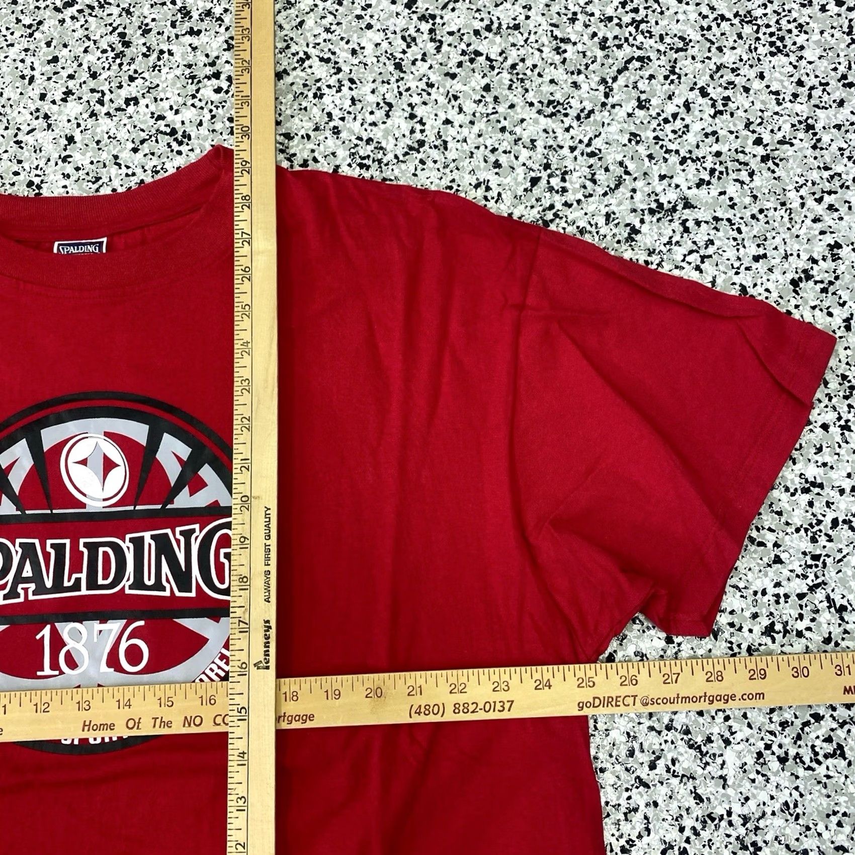 Spalding VINTAGE Spalding 90s T-Shirt Basketball Men XL Red Shirt Mens XL Size US XL / EU 56 / 4 - 2 Thumbnail