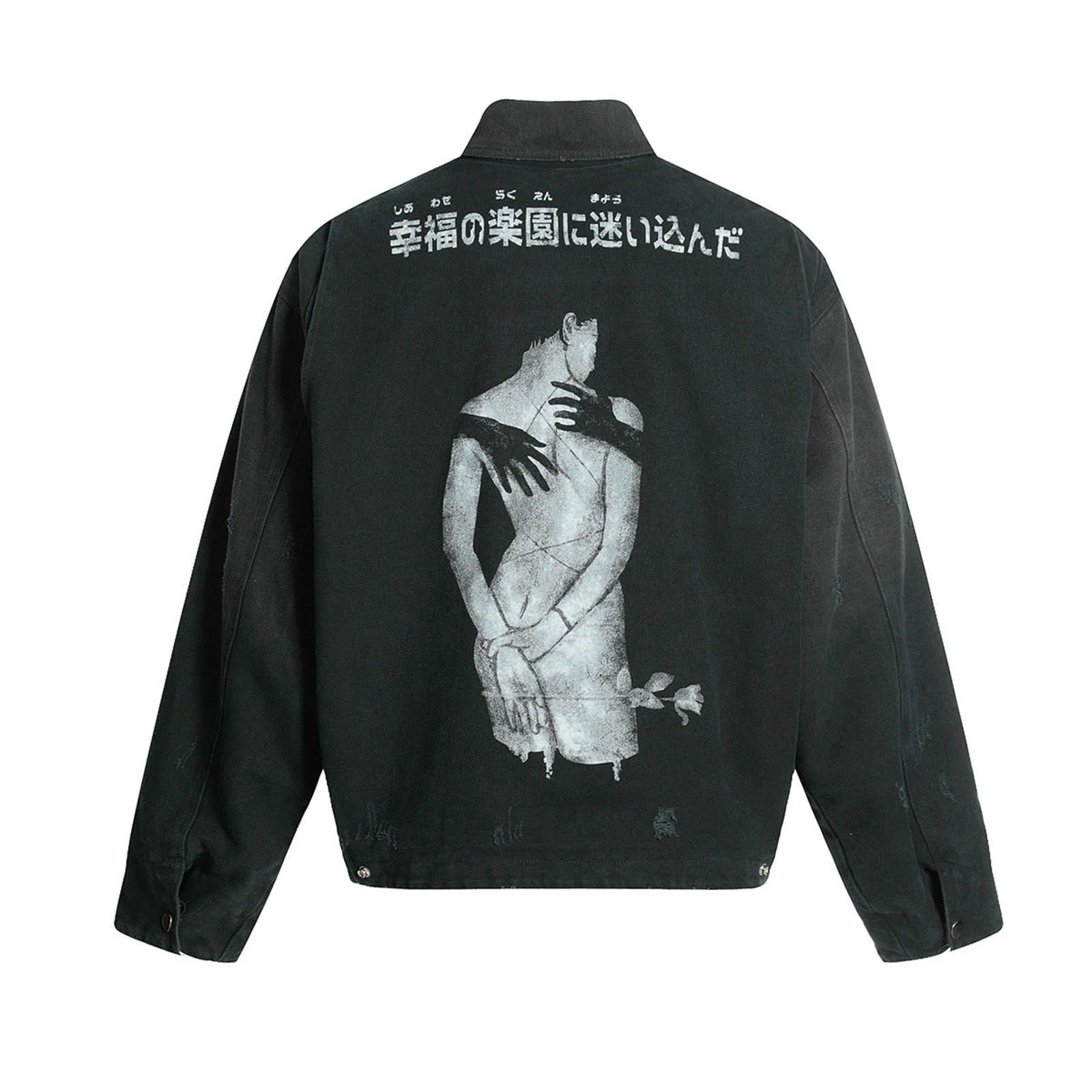 Japanese Brand Heavy Washed Detroit Shirt-Jacket | Wide-Fit Workwear Size US M / EU 48-50 / 2 - 2 Thumbnail
