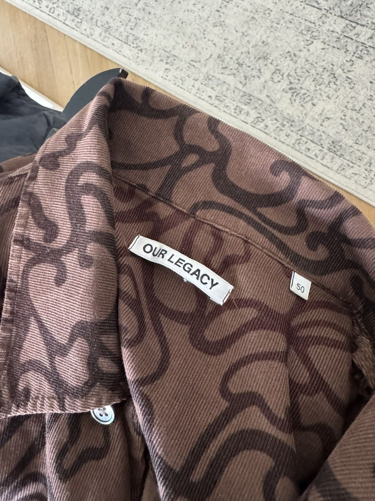 Our Legacy Our Legacy P.X. Evening Box Shirt Psychadelic Print Corduroy Size US L / EU 52-54 / 3 - 4 Thumbnail