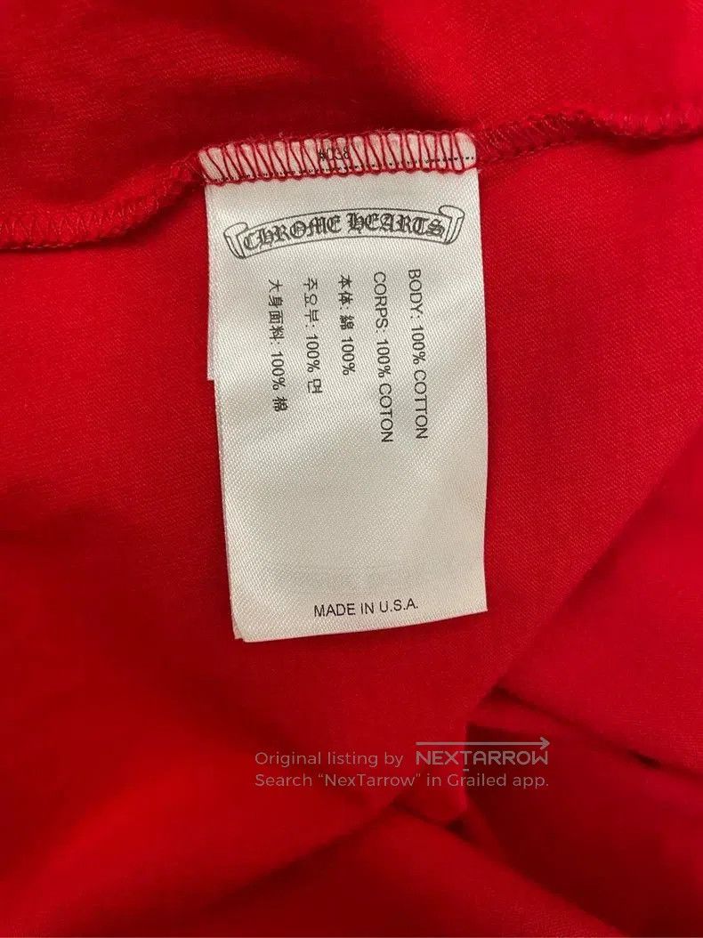 Chrome Hearts Chrome Hearts Vintage Red Long Sleeve T. Size US L / EU 52-54 / 3 - 6 Thumbnail