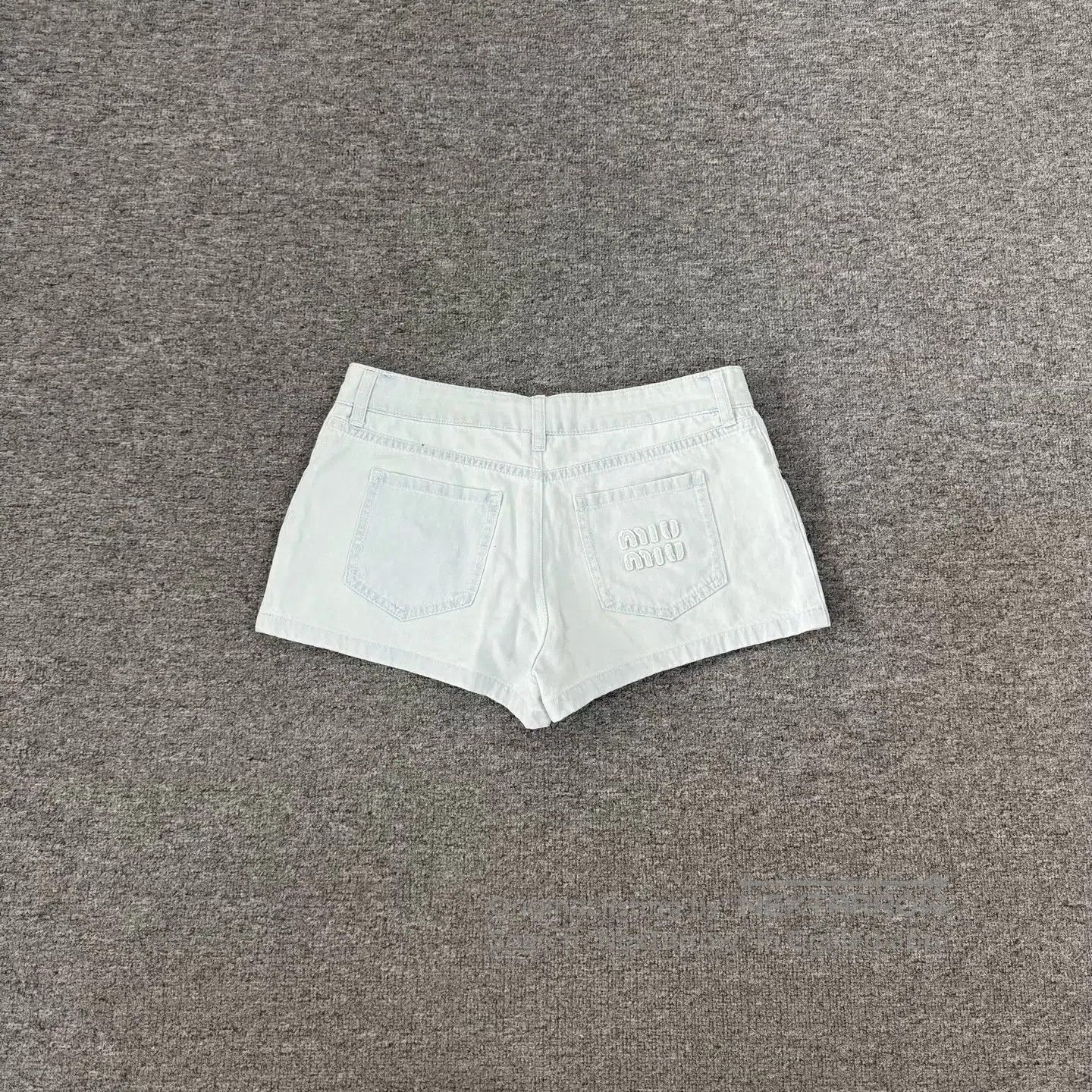 Miu Miu miu miu Alphabet logo denim shorts| Size 25" / US 0 / IT 36 - 2 Thumbnail