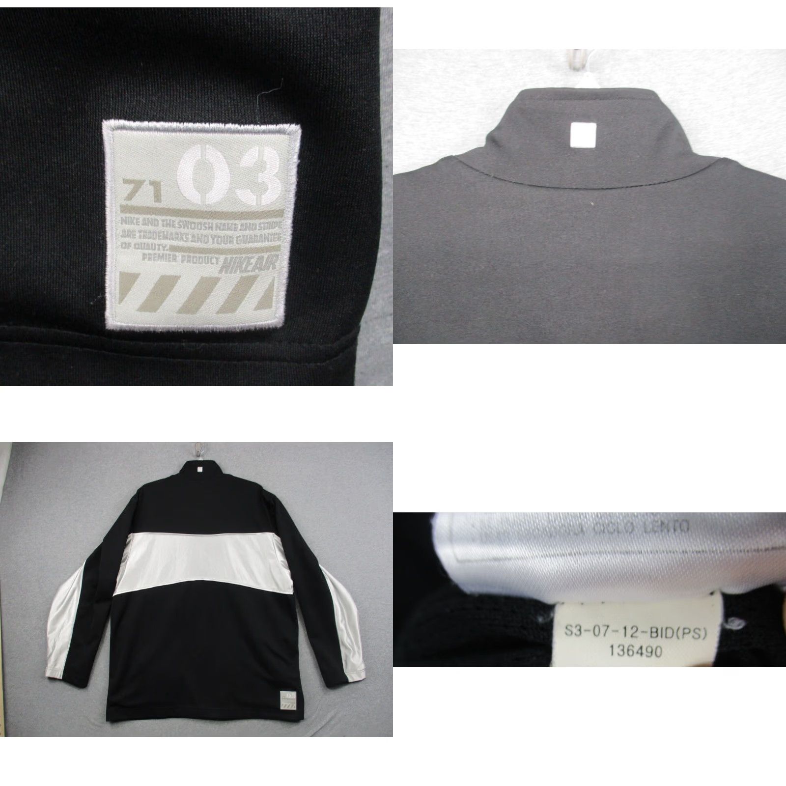 Nike VINTAGE Nike Air Jacket Men's XL Black White Reflective Track Athletic Size US XL / EU 56 / 4 - 8 Thumbnail