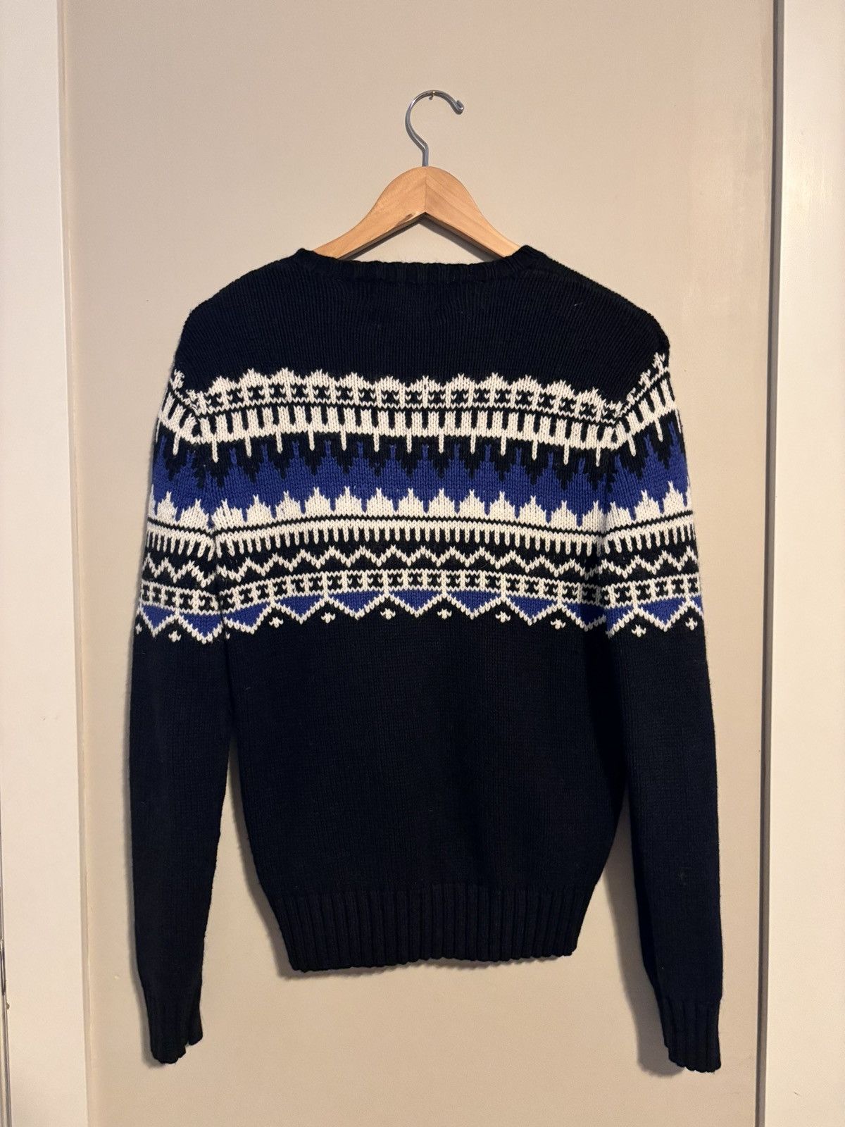 Polo Ralph Lauren Polo Ralph Lauren Black Blue Fair Isle Sweater Vintage Size US S / EU 44-46 / 1 - 5 Thumbnail