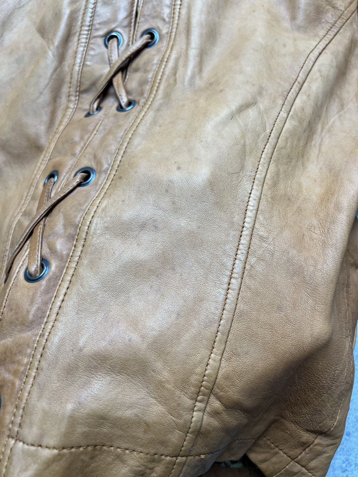 Just Cavalli Just Cavalli vintage boho leather biker jacket with stripes Size S / US 4 / IT 40 - 18 Thumbnail