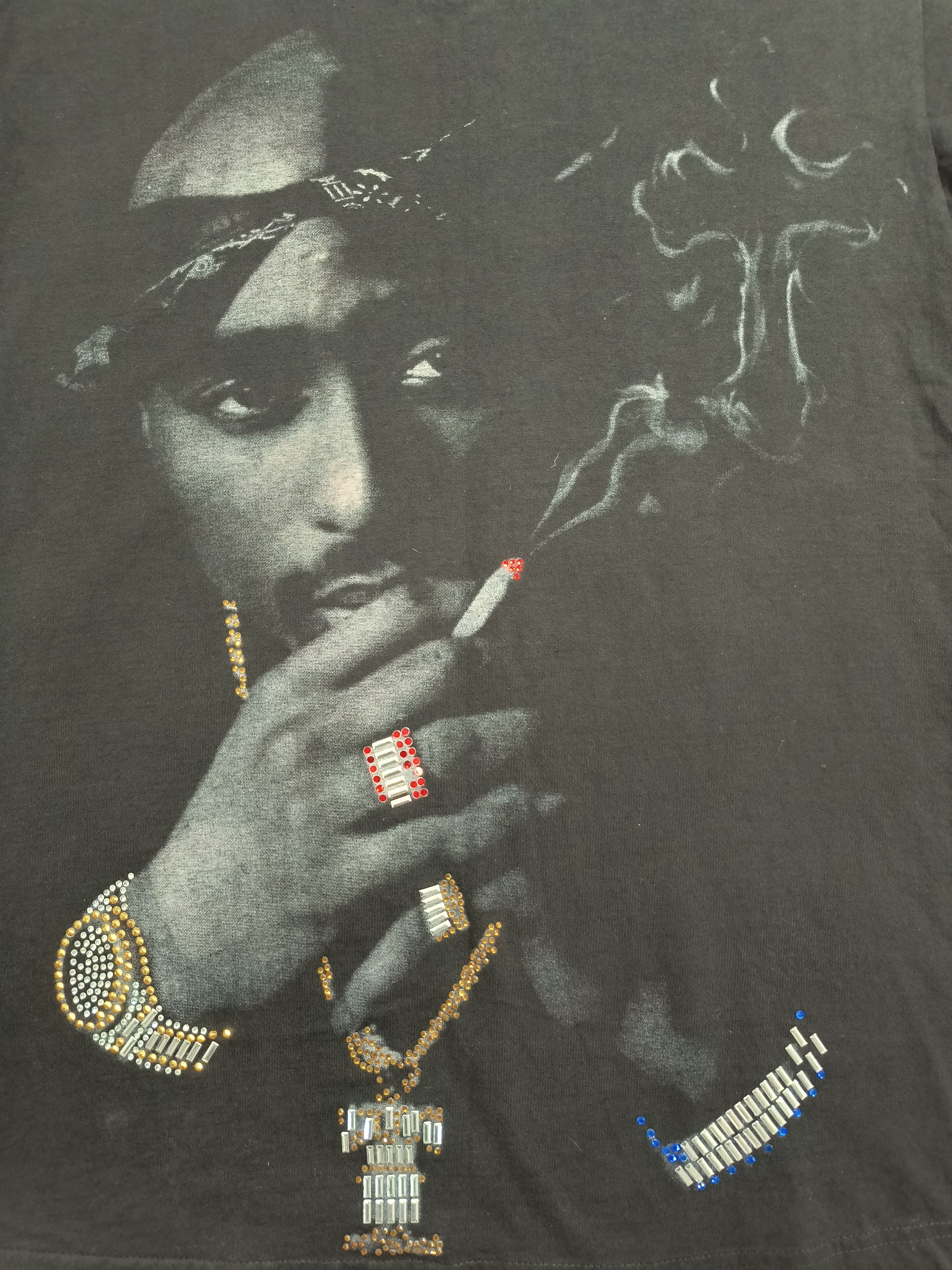 Rap Tees Vintage Y2K 2pac Shakur bling tee Size US XL / EU 56 / 4 - 1 Thumbnail