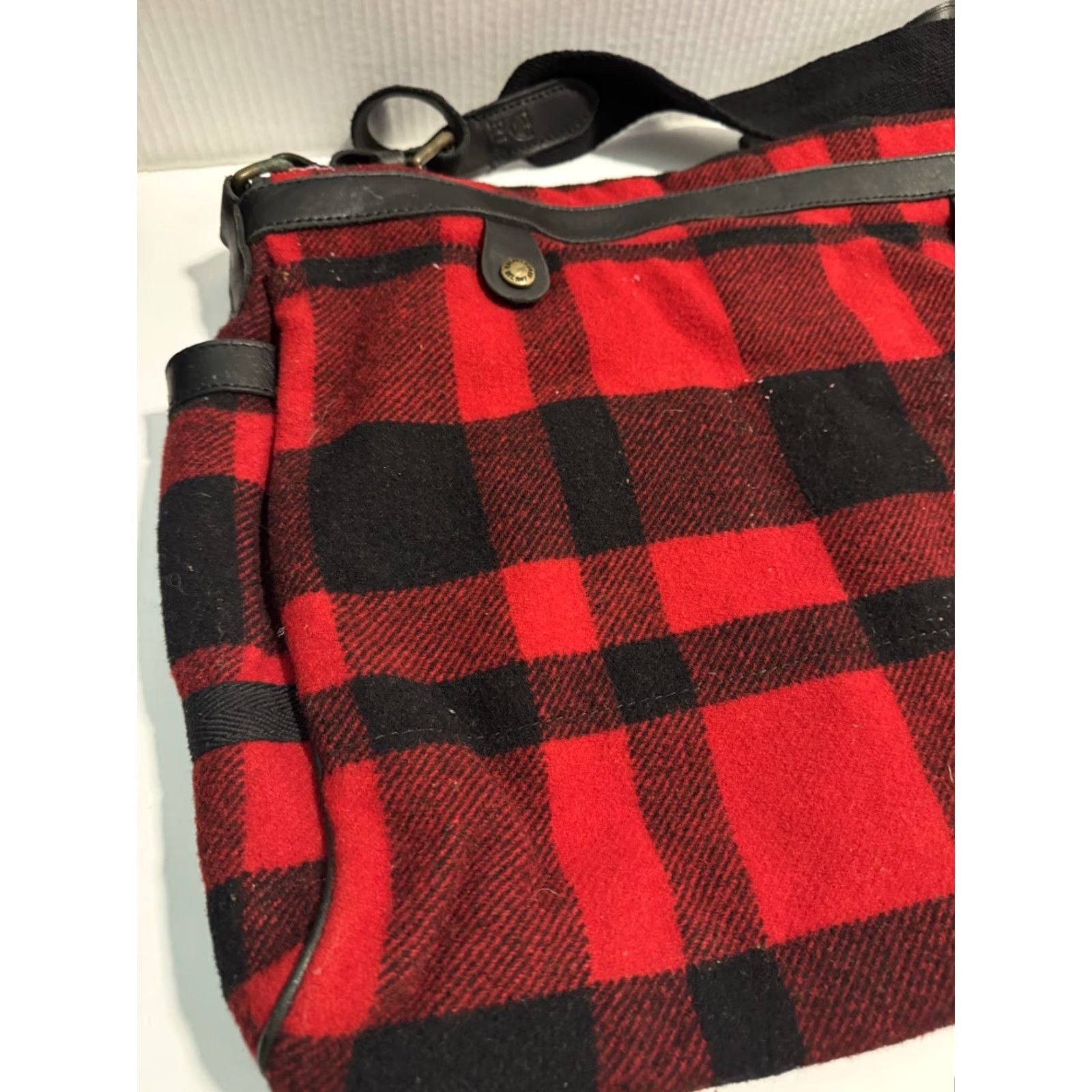 Polo Ralph Lauren VINTAGE Polo Ralph Lauren 100% Wool Buffalo Plaid Shoulder Bag RLPC 13x21 Mens Womens Size ONE SIZE - 5 Thumbnail