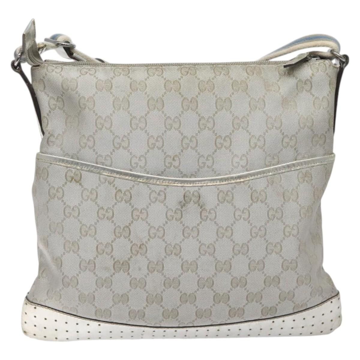 Gucci GUCCI GG Canvas Shoulder Bag Silver Size ONE SIZE - 2 Thumbnail