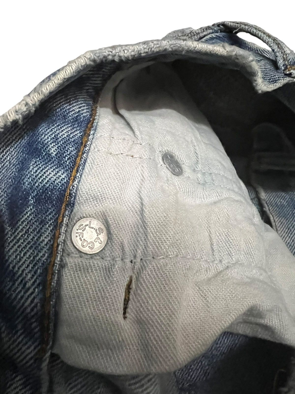 Levi's Reconstruc💥Vintage 70’Levis 501 Rindem Selvedge Sashiko Boro Size US 32 / EU 48 - 14 Thumbnail