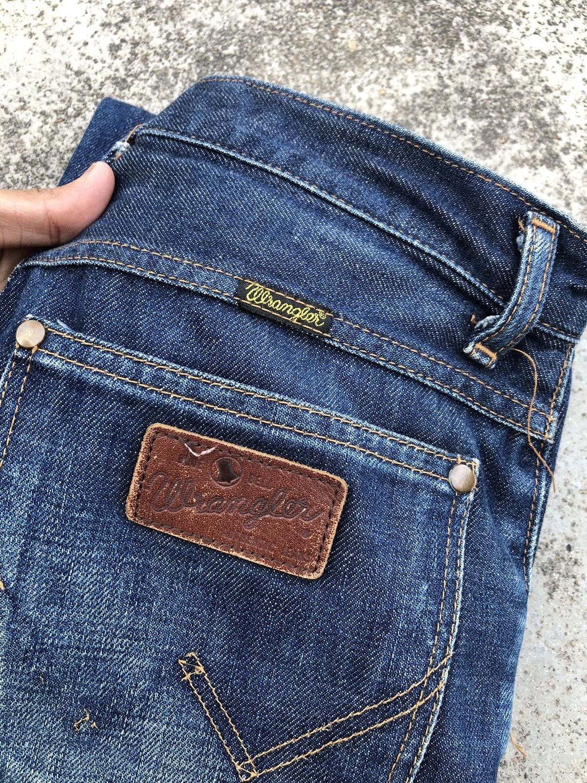 Vintage FLARED⚡️⚡️VINTAGE WRANGLER BLUE BELL DENIM Size US 27 - 3 Thumbnail