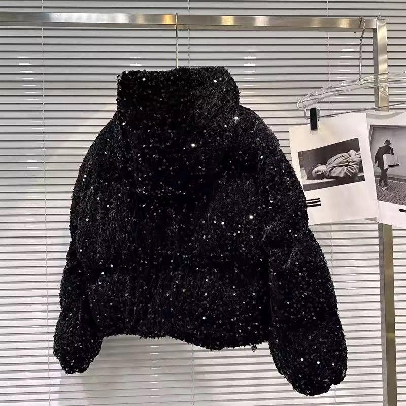 Other Streetwear Designer Black Rivets Warm Jacket Y2k Size L / US 10 / IT 46 - 2 Thumbnail