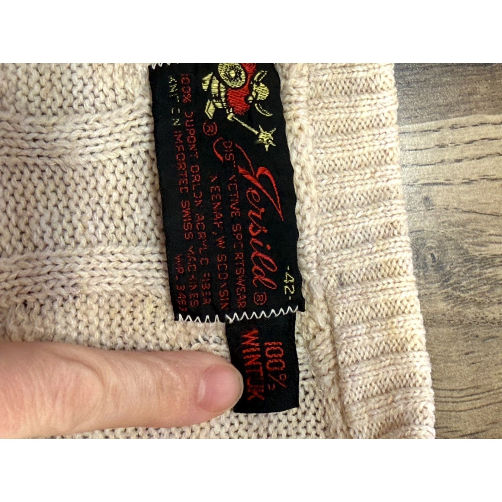 Vintage VINTAGE? Jersilds Sweater Cardigan Women's XL Tan Long Sleeve Button Up Brown Knit Size XL / US 12-14 / IT 48-50 - 6 Thumbnail