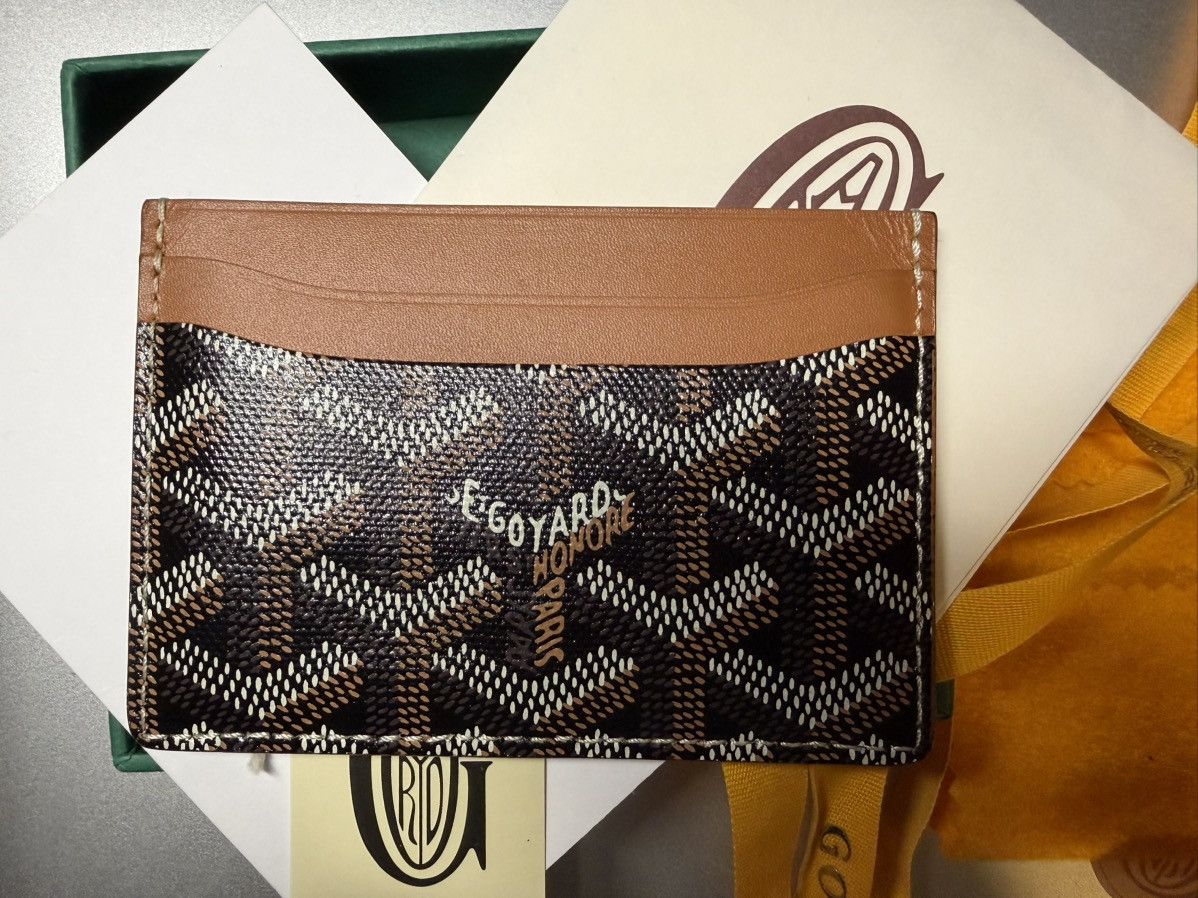 Goyard Goyard Saint-Sulpice Card Wallet Black/Tan Size ONE SIZE - 3 Thumbnail
