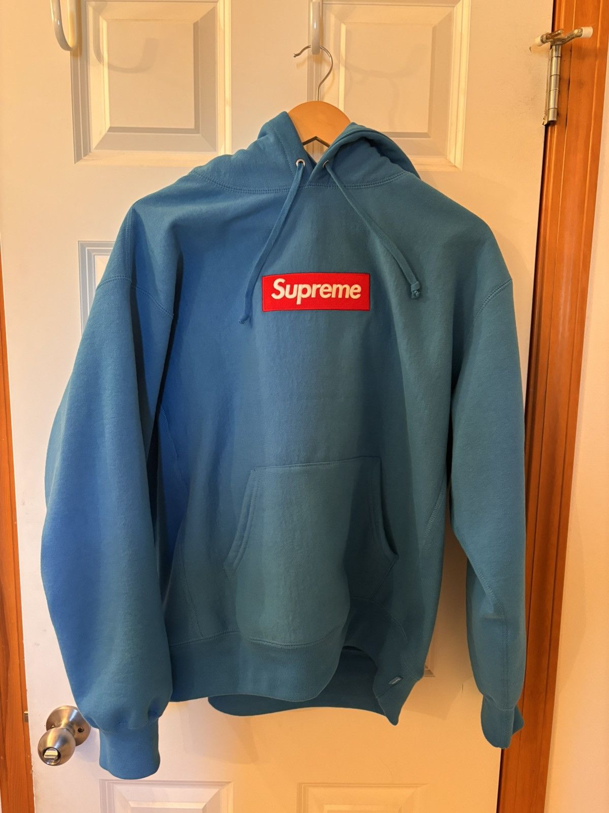 Supreme Supreme Box Logo Hoodie Cyan (FW25) | Grailed