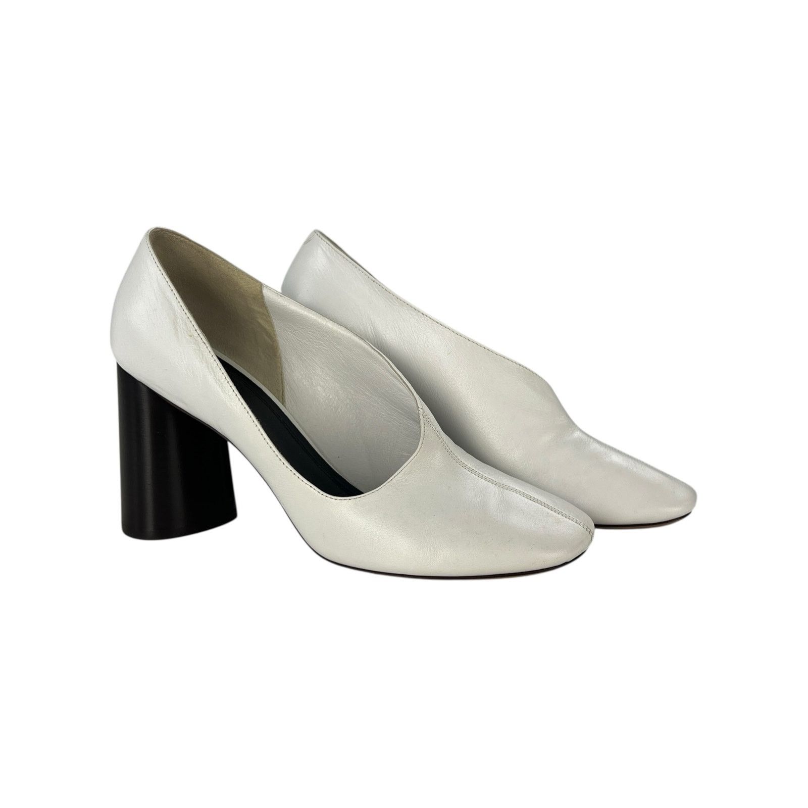 Celine Celine White Block Heels Size US 8 / IT 38 - 1 Thumbnail