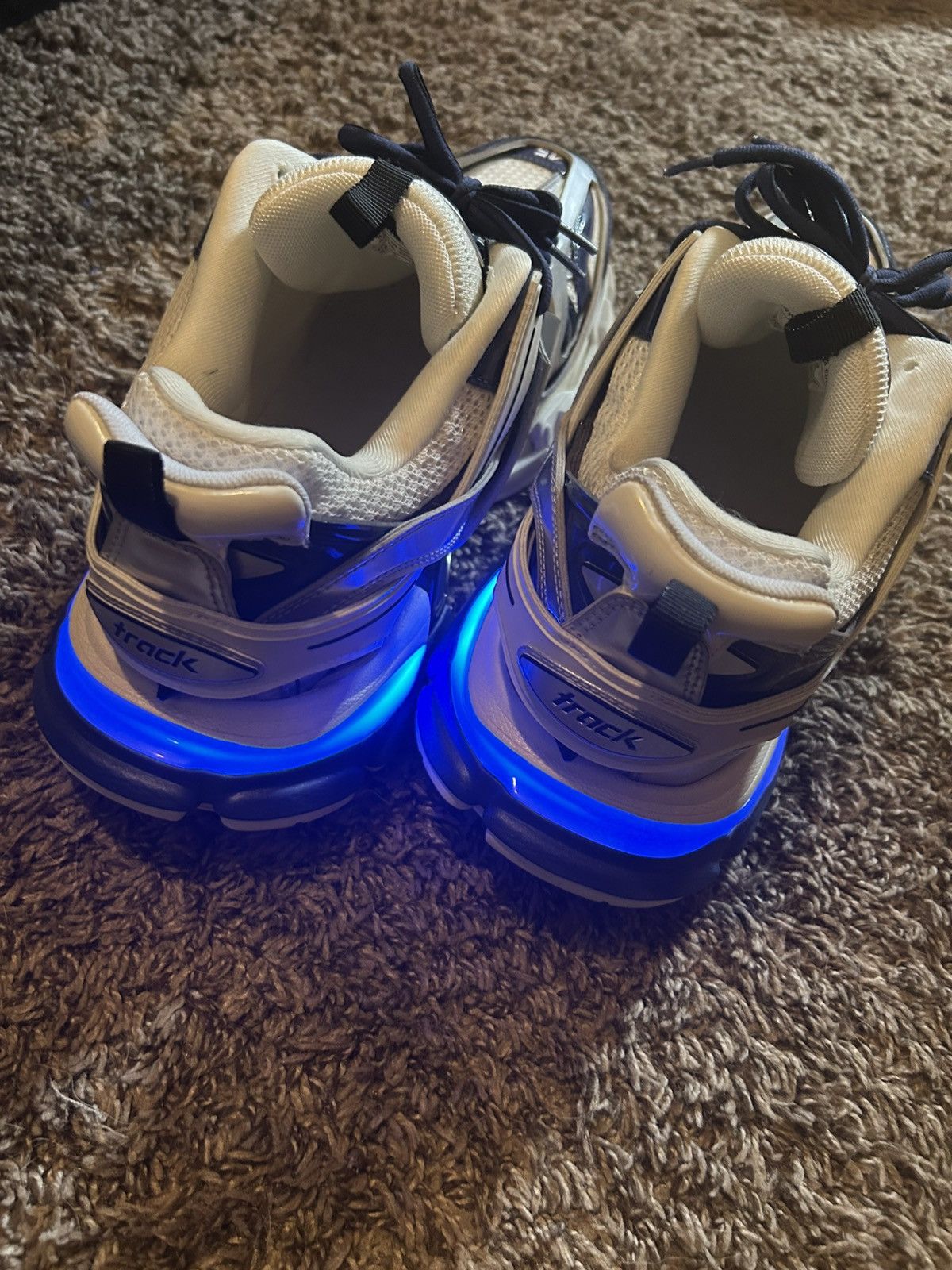 Balenciaga LED Balenciaga Shoes Silver/Blue Size US 12 / EU 45 - 7 Thumbnail
