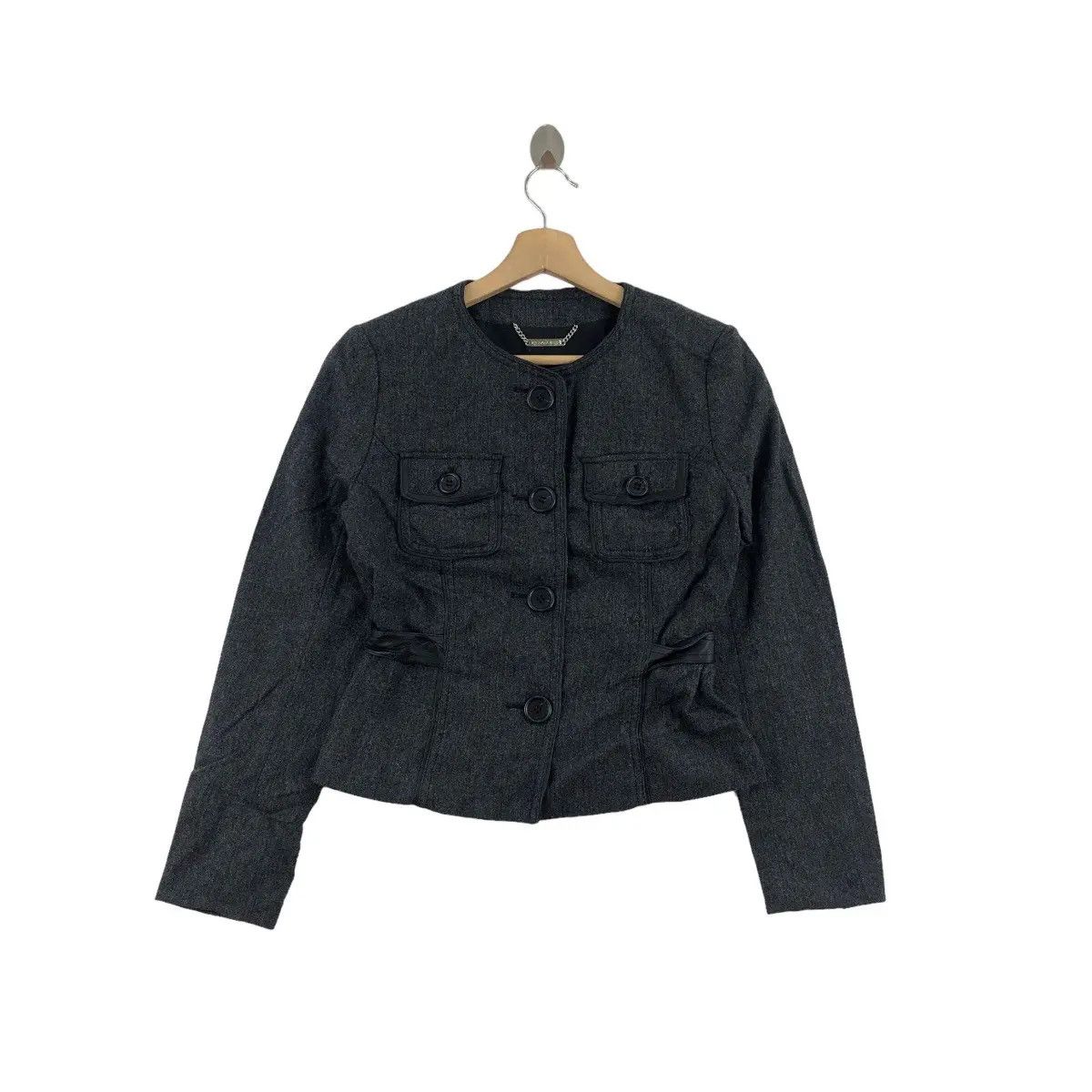 Michael Kors Vintage MICHAEL KORS Collection Belt Tweed Jacket Coat Size S / US 4 / IT 40 - 1 Thumbnail