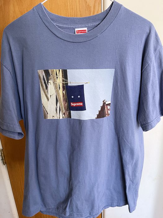 Supreme Banner Tee Slate - Medium (Excellent) | Grailed