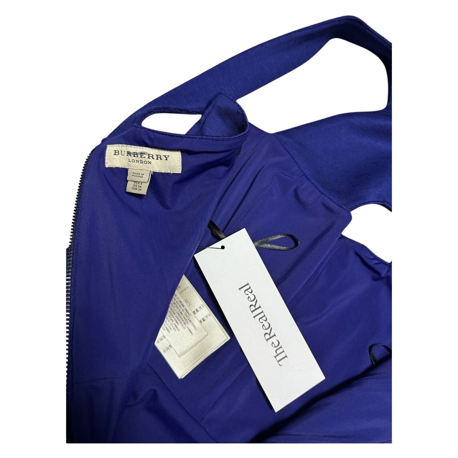 Burberry STUNNING Burberry London Blue Sleeveless Business Dress Size S / US 4 / IT 40 - 4 Thumbnail