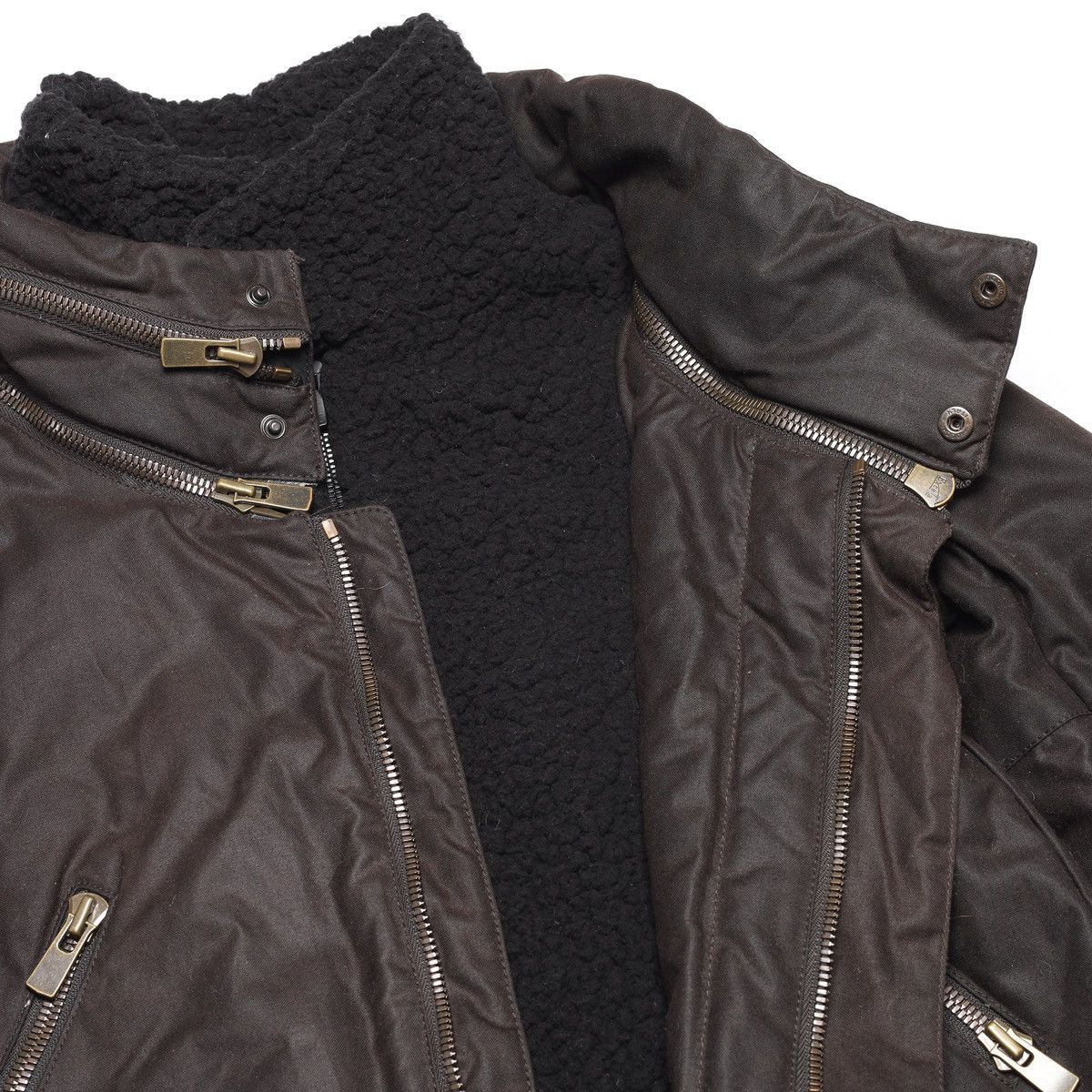 Givenchy Givenchy Archive Brown Fleece Lined Flight Jacket Zipper Size XS / US 0-2 / IT 36-38 - 12 Thumbnail
