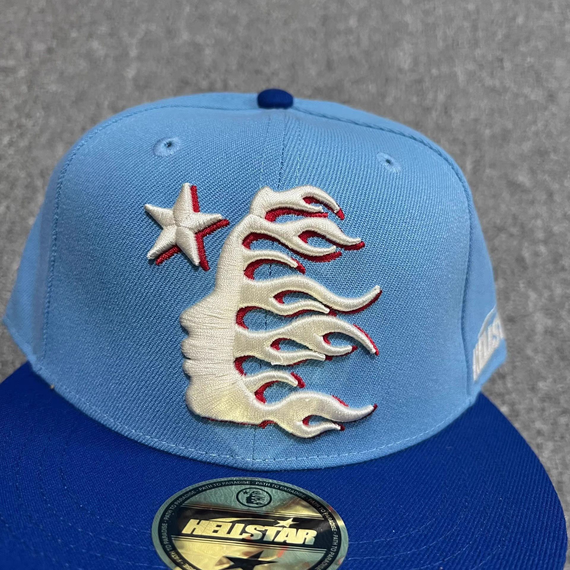HELLSTAR Hellstar embroidered flat brim baseball cap sun hat Q7 Size ONE SIZE - 2 Thumbnail