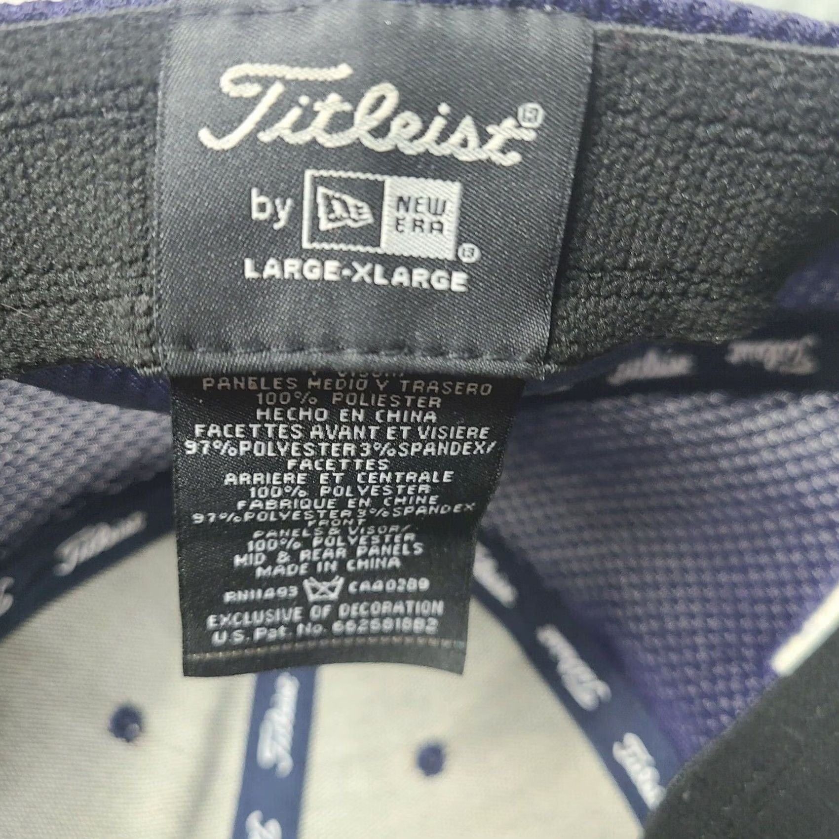 Titleist Titleist FootJoy Pro V1 Stretch Fit Performance Hat Blue Large/XL Men Adjustable 5 Panel Sports Casual Size ONE SIZE - 4 Thumbnail