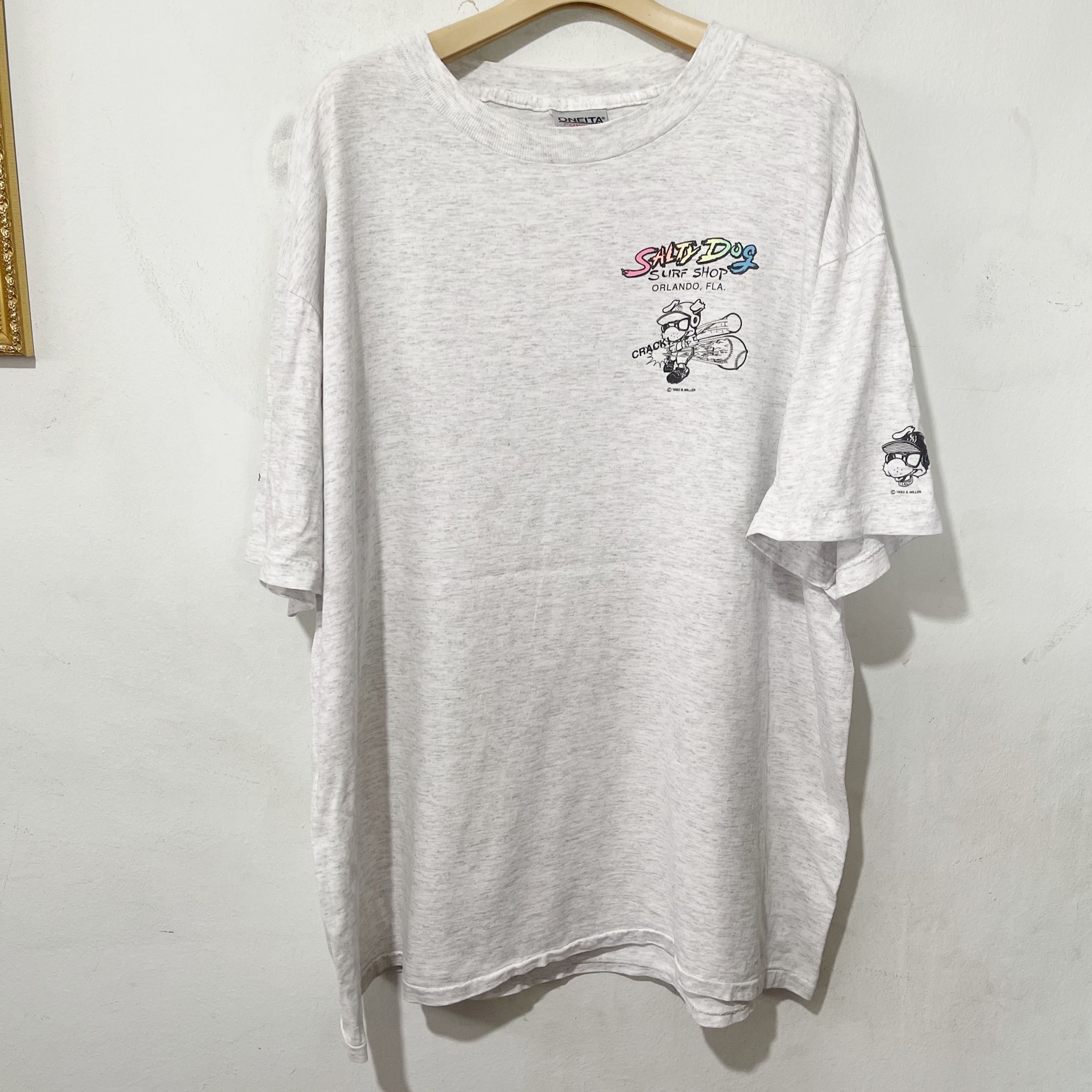 Vintage Vintage 90s Salty Dog Baseball T-Shirt Size US XL / EU 56 / 4 - 4 Thumbnail