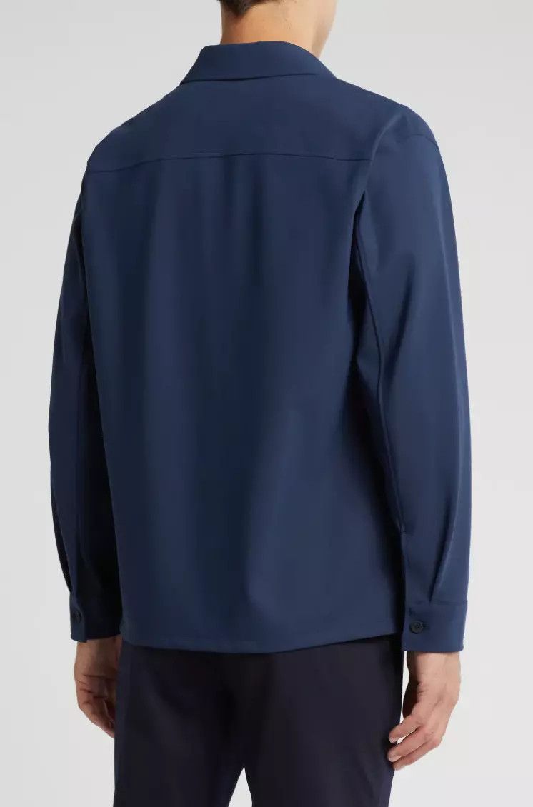 Theory Theory Men's Clyfford Precision Ponte Shirt Jacket in Blue S Size US S / EU 44-46 / 1 - 5 Thumbnail