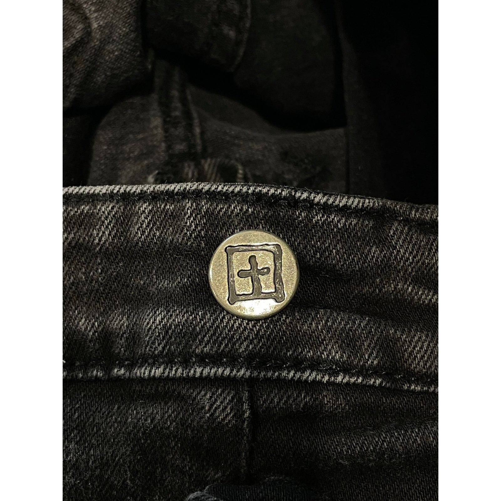 Ksubi Ksubi Patched Black Jeans Size US 33 - 9 Thumbnail