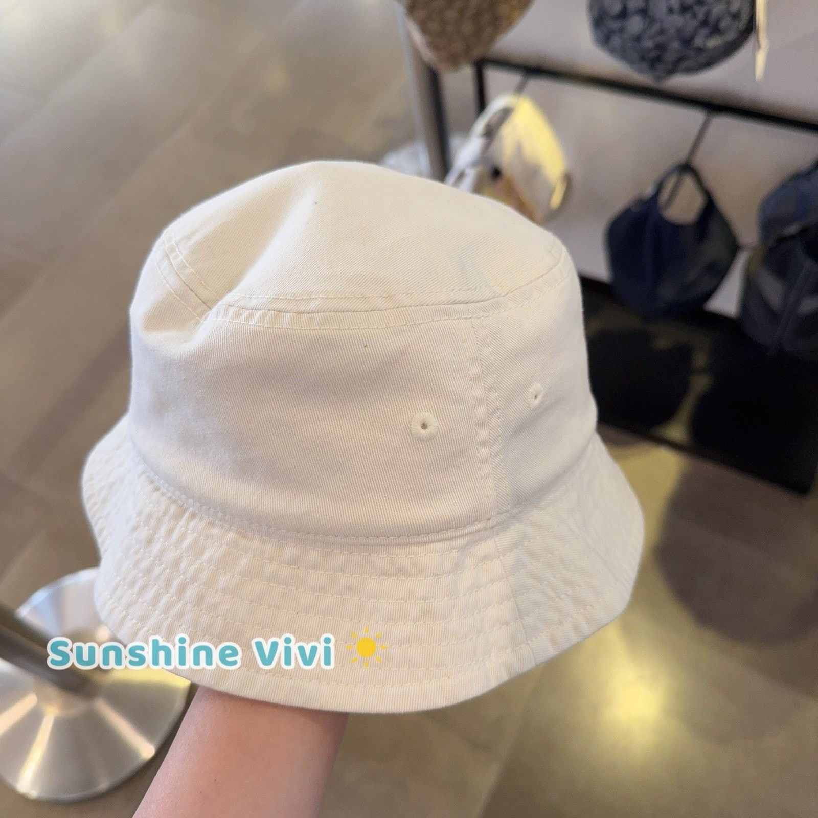 Coach NWT COACH Cap Denim Bucket Hat Cotton CH403 Chalk Xs/s Size ONE SIZE - 2 Thumbnail